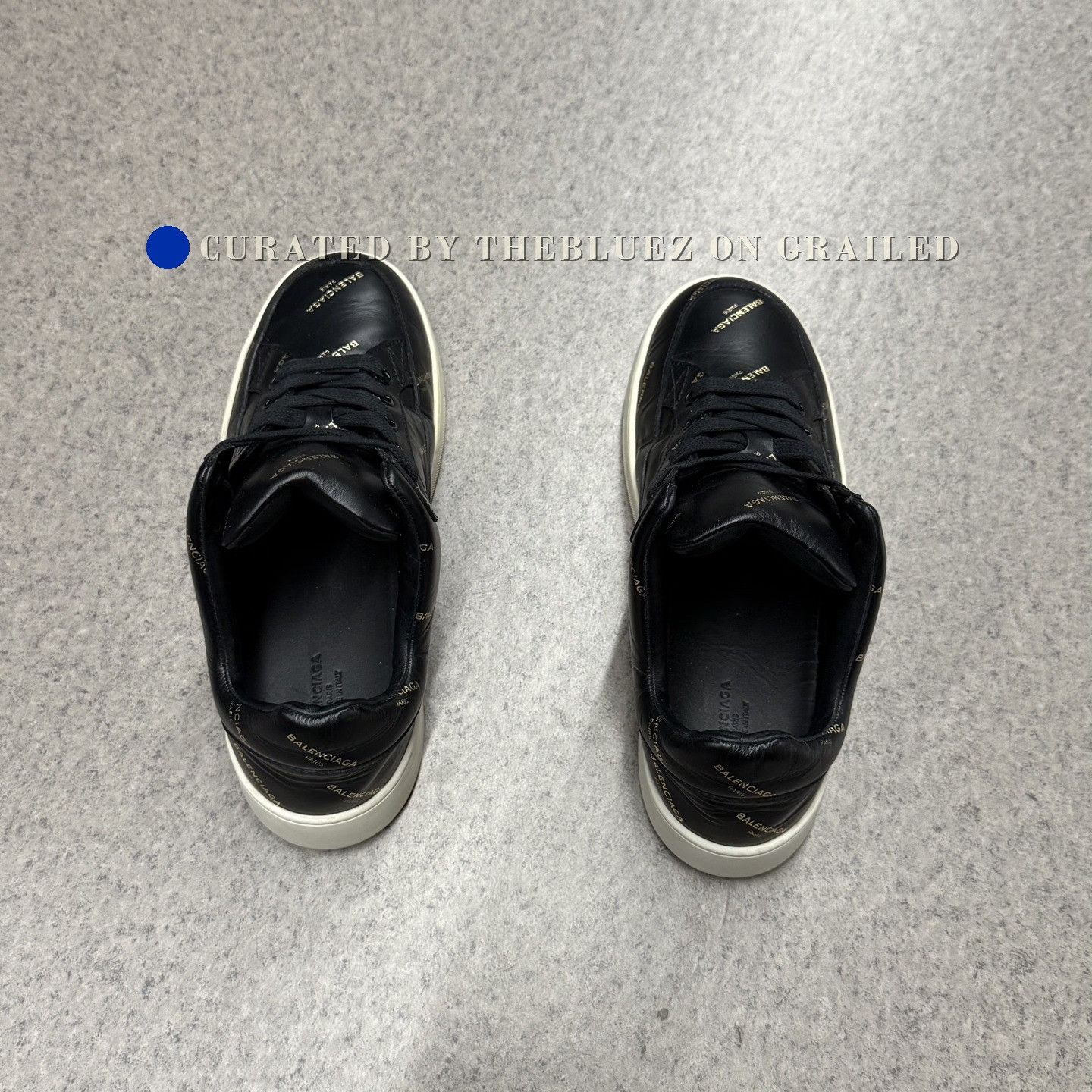 Balenciaga Balenciaga Black White Print Sneakers Size US 5 / IT 35 - 8 Thumbnail