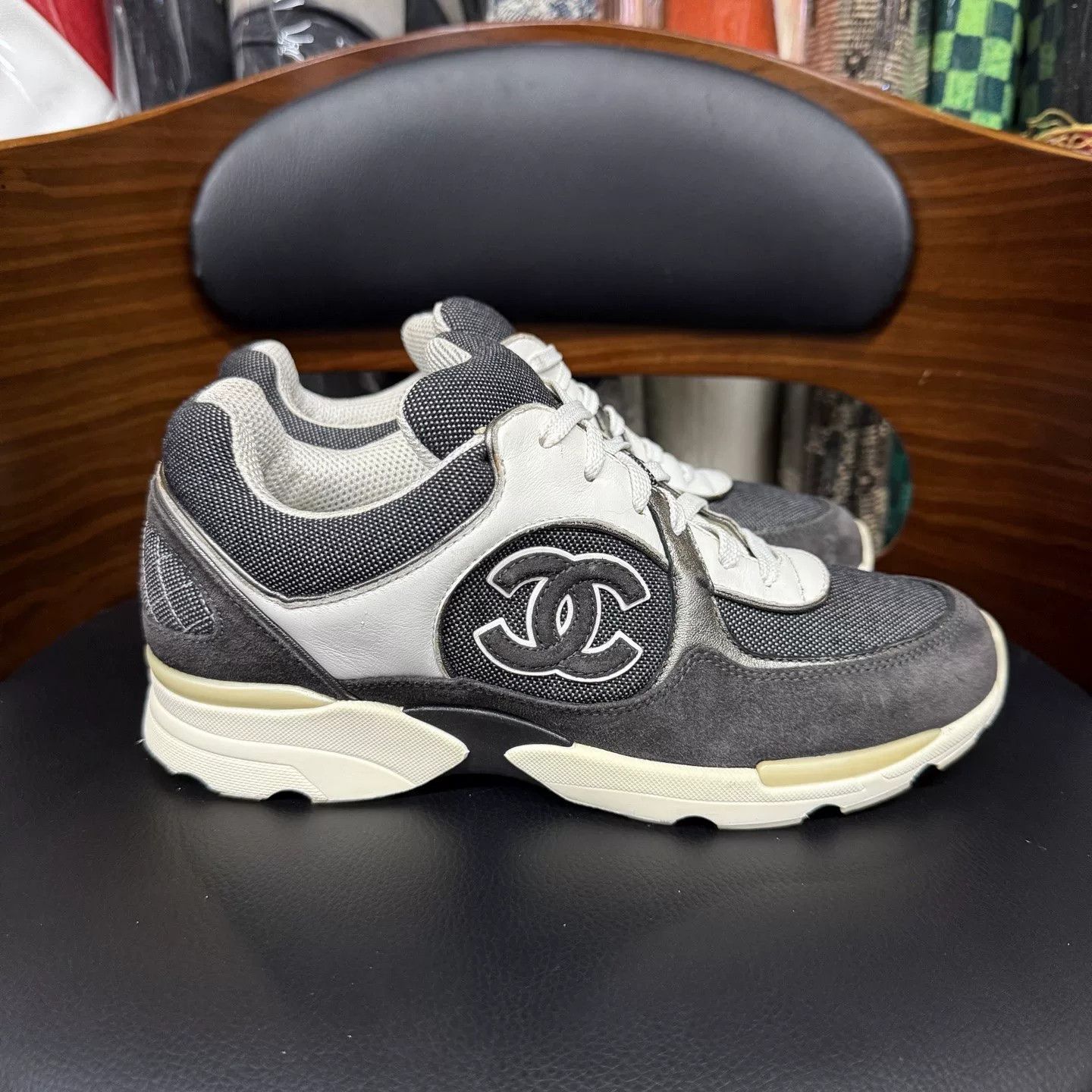 Chanel Chanel Black White Panda Sneakers Size US 6 / IT 36 - 4 Thumbnail