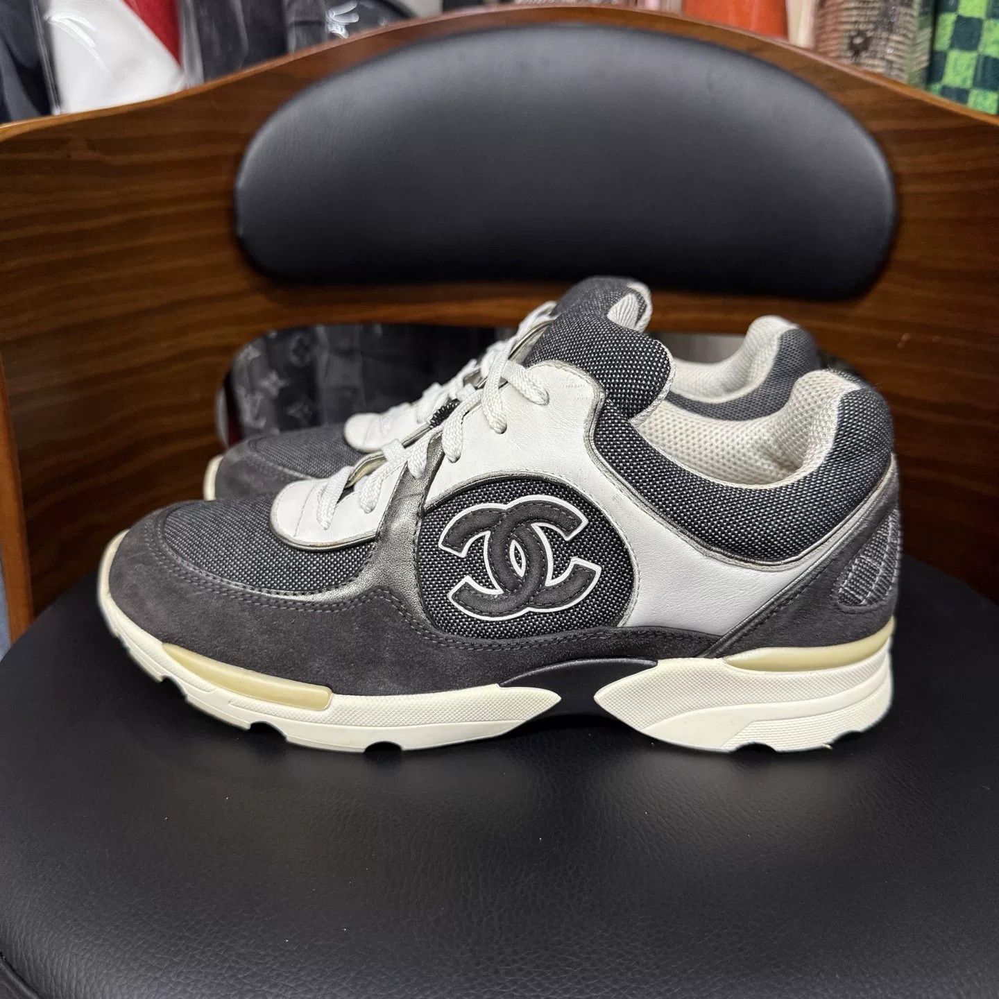 Chanel Chanel Black White Panda Sneakers Size US 6 / IT 36 - 6 Thumbnail