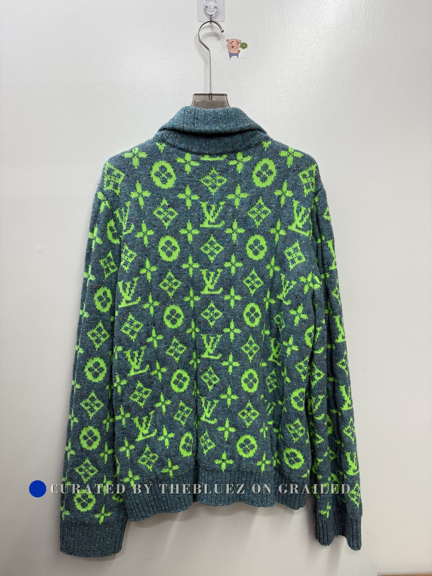 Louis Vuitton Louis Vuitton Runway Wool All-Over Print Cardigan Size US XXL / EU 58 / 5 - 4 Thumbnail