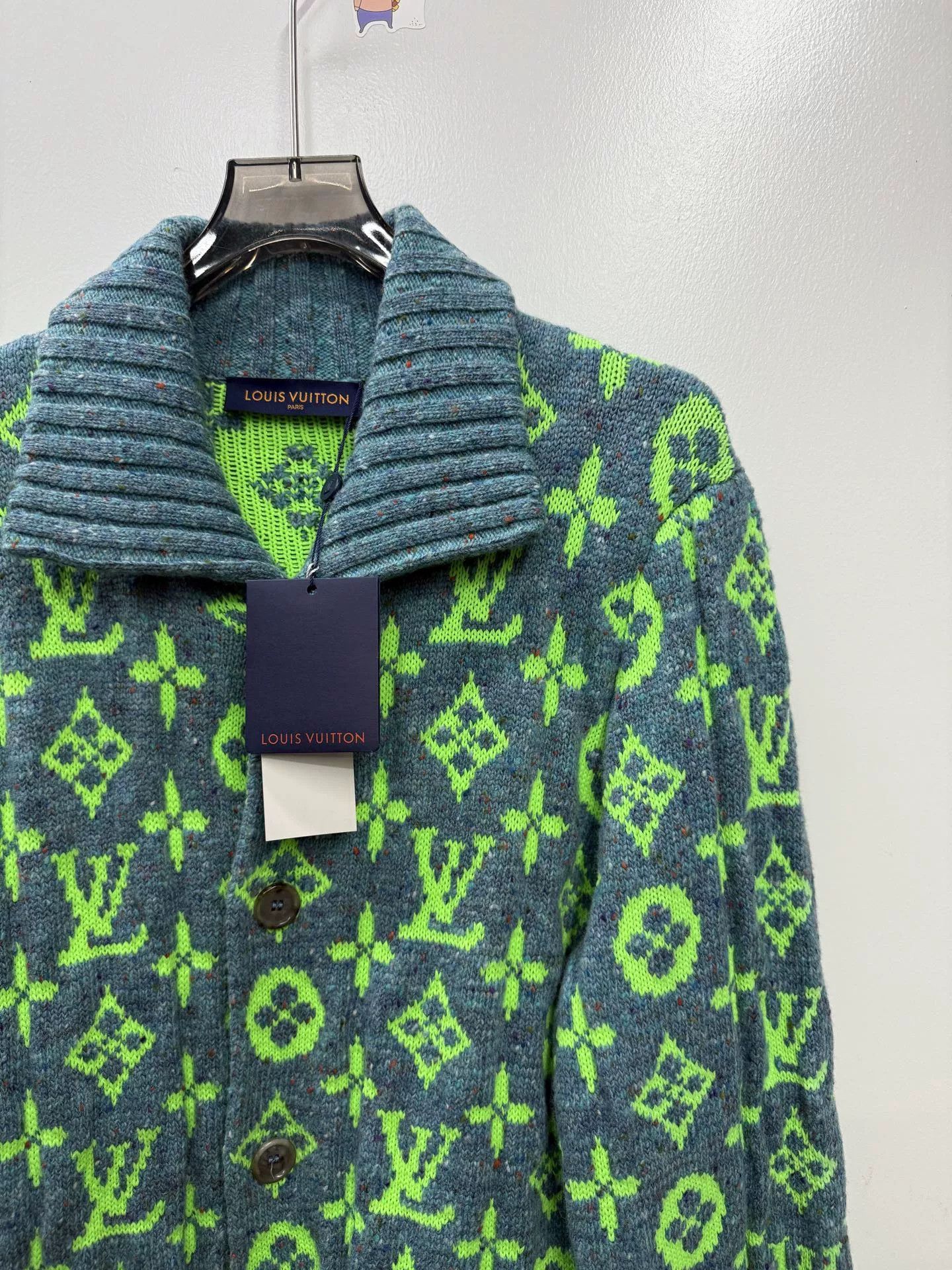 Louis Vuitton Louis Vuitton Runway Wool All-Over Print Cardigan Size US XXL / EU 58 / 5 - 2 Thumbnail
