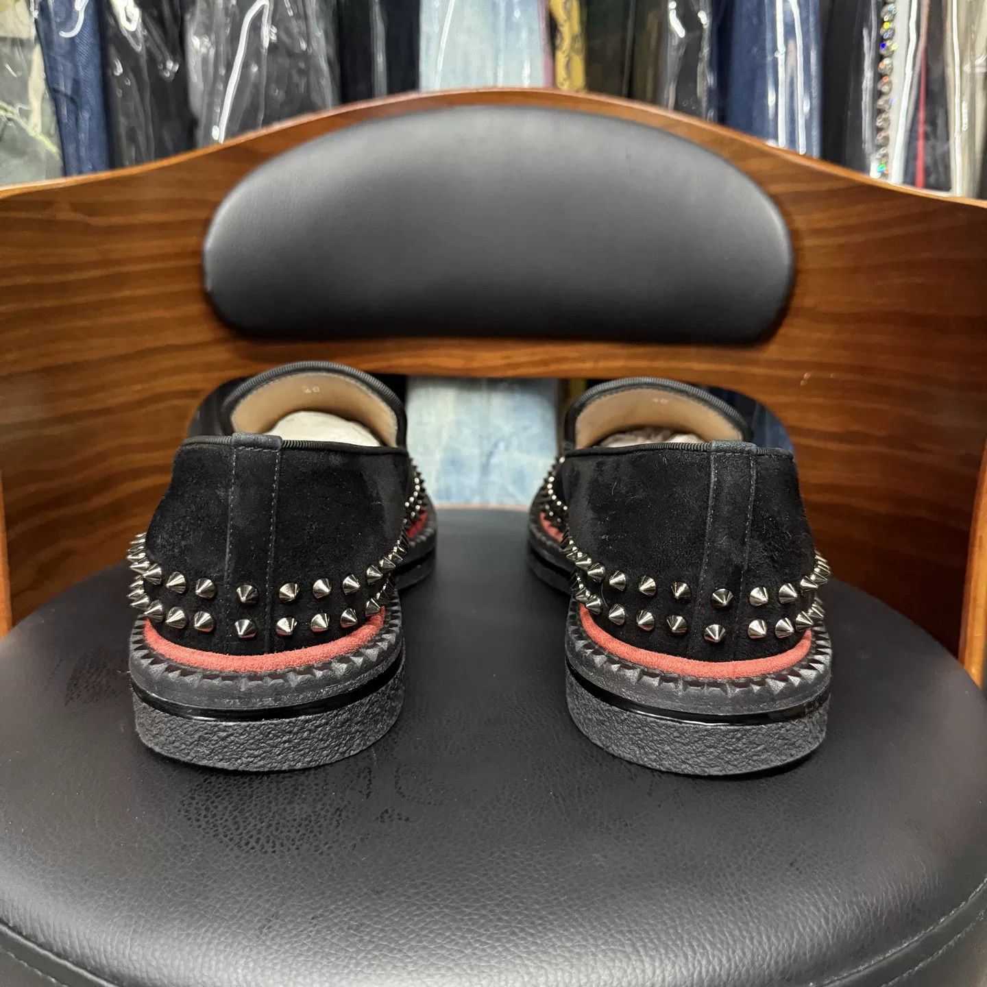 Christian Louboutin Christian Louboutin Black Suede Red Sole Shoes Size US 9 / IT 39 - 3 Thumbnail