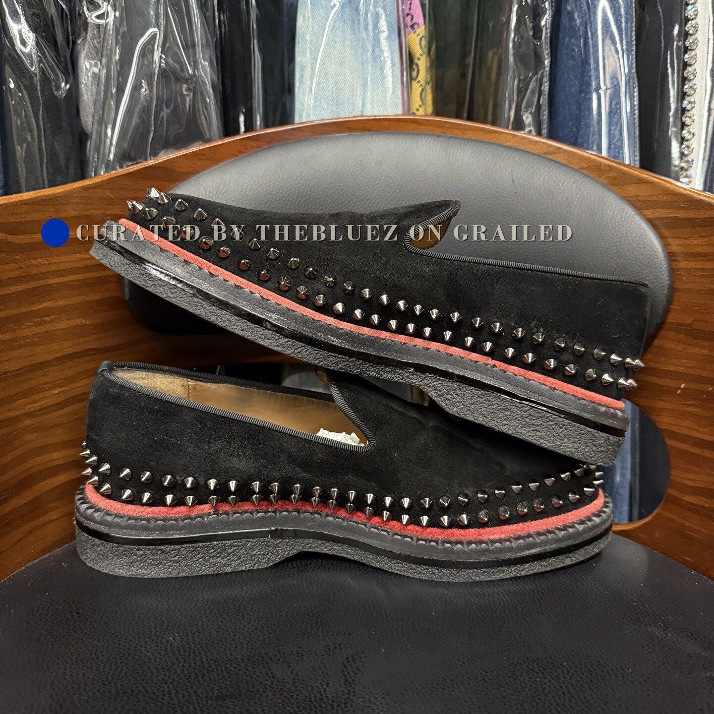 Christian Louboutin Christian Louboutin Black Suede Red Sole Shoes Size US 9 / IT 39 - 7 Thumbnail