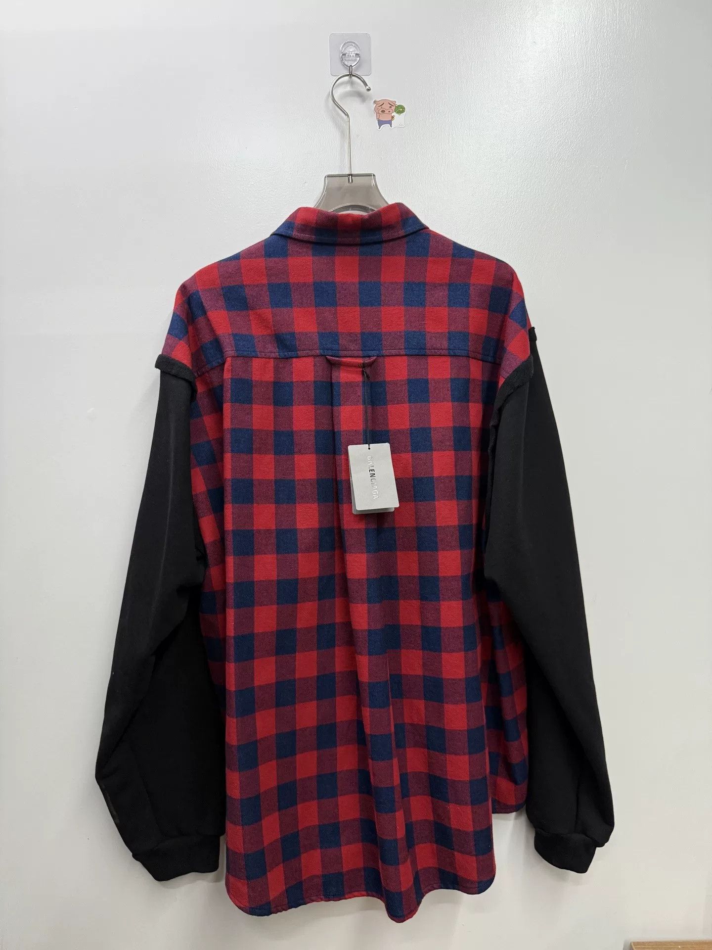 Balenciaga Balenciaga Red Blue Check Shirt Jacket Size US M / EU 48-50 / 2 - 4 Thumbnail