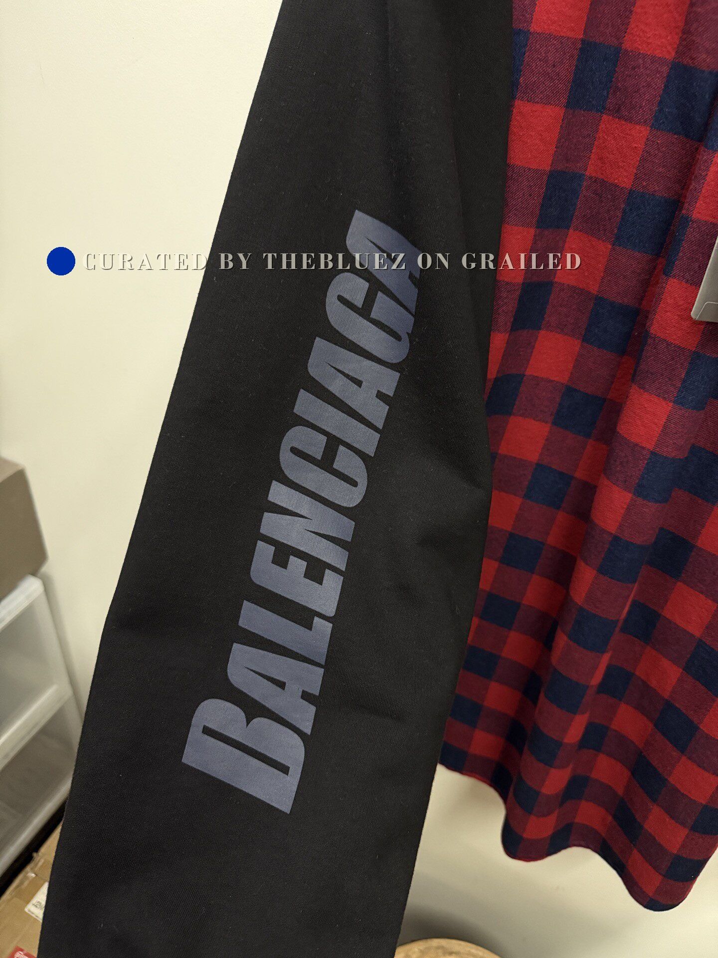 Balenciaga Balenciaga Red Blue Check Shirt Jacket Size US M / EU 48-50 / 2 - 7 Thumbnail