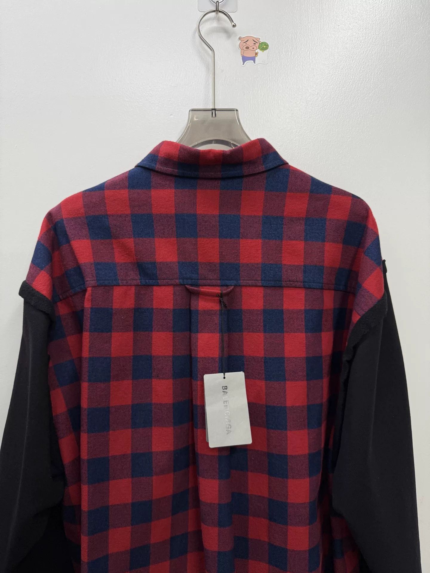 Balenciaga Balenciaga Red Blue Check Shirt Jacket Size US M / EU 48-50 / 2 - 5 Thumbnail