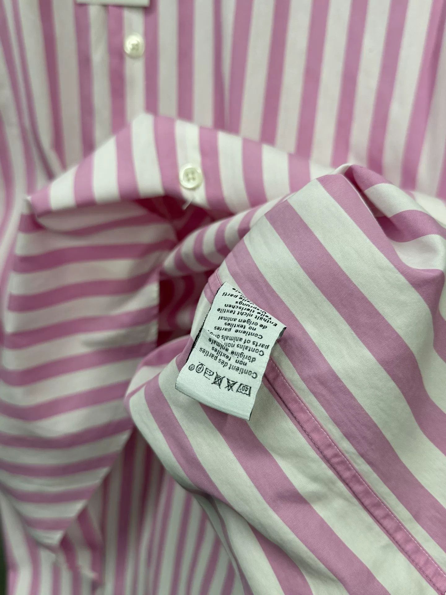 Hermes Hermes Pink White Striped Shirt Size US M / EU 48-50 / 2 - 5 Thumbnail