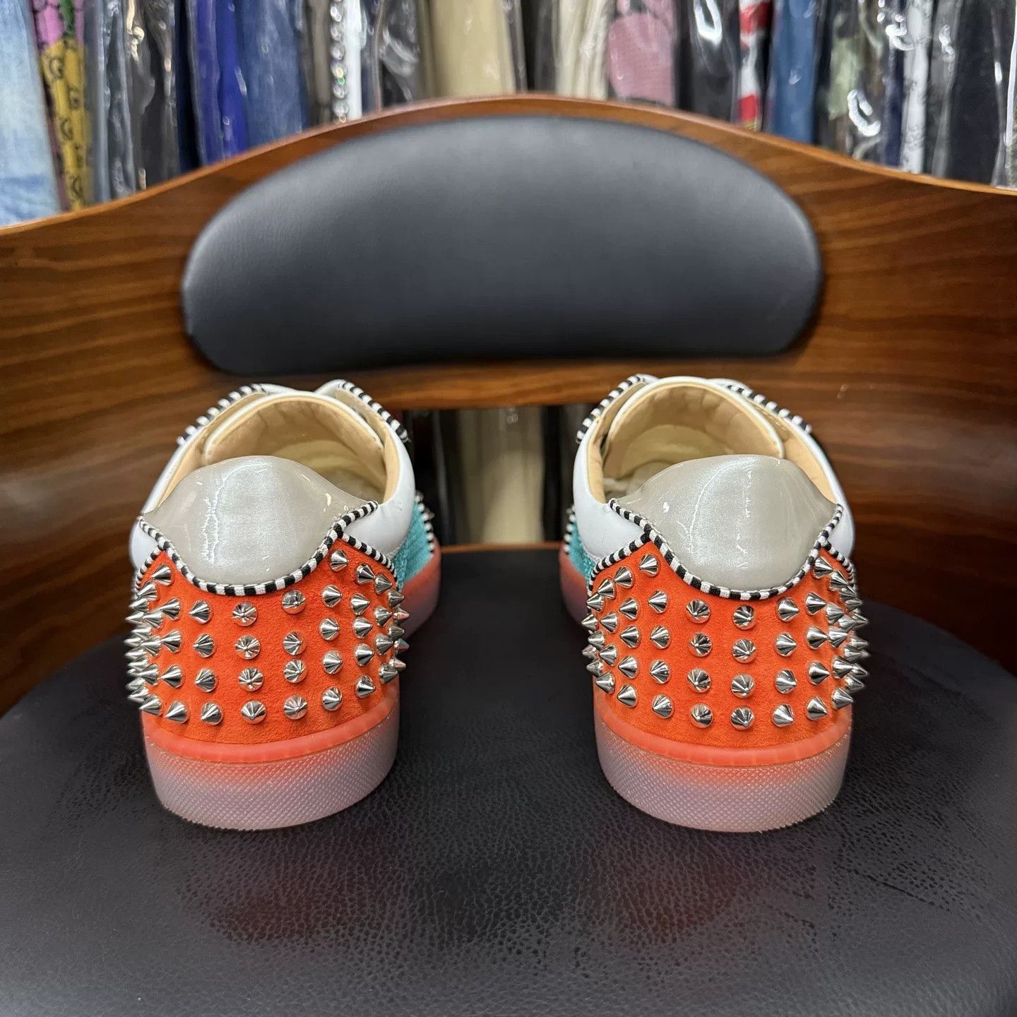 Christian Louboutin Christian Louboutin Colorblock Studded Sneakers Size US 7.5 / EU 40-41 - 3 Thumbnail