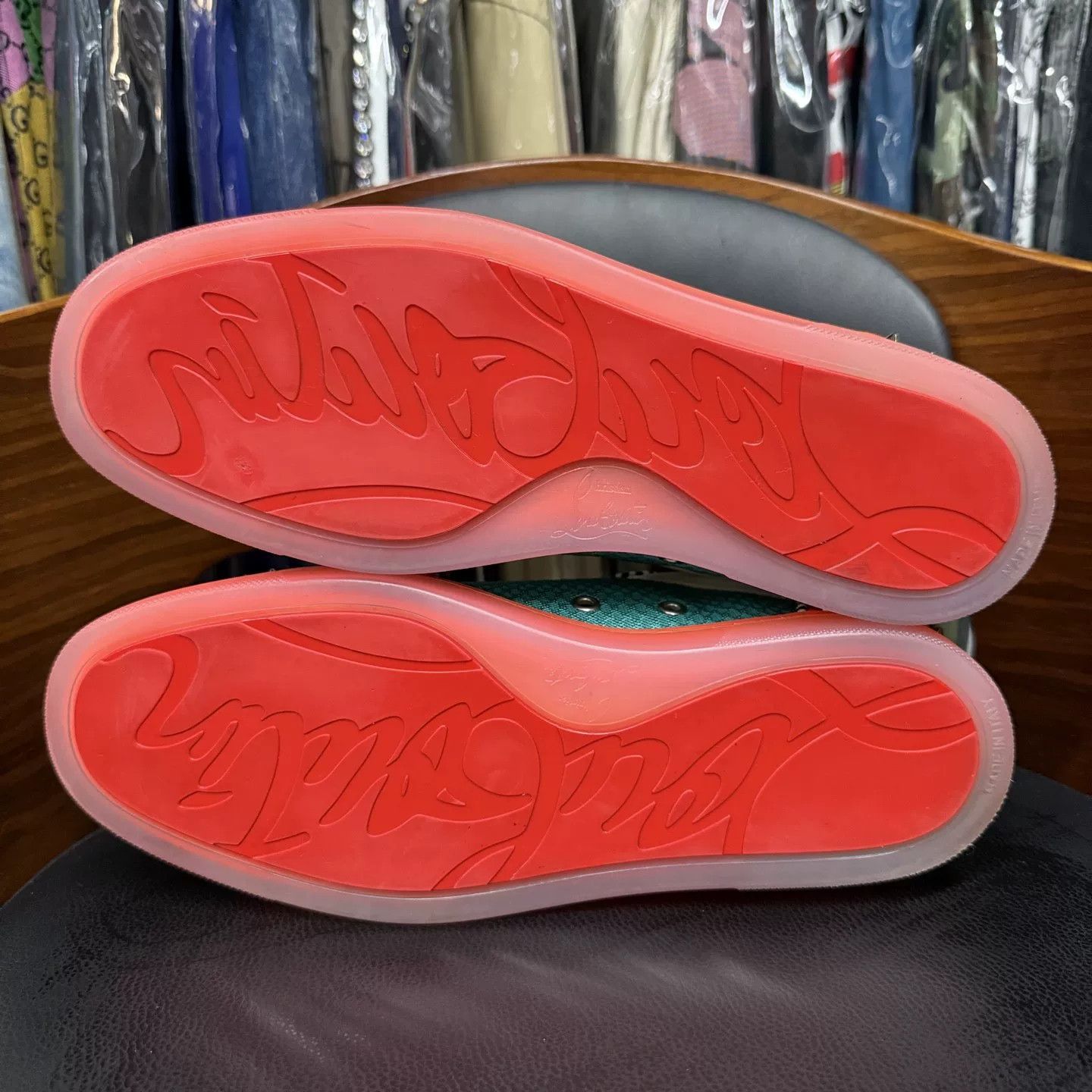 Christian Louboutin Christian Louboutin Colorblock Studded Sneakers Size US 7.5 / EU 40-41 - 9 Thumbnail