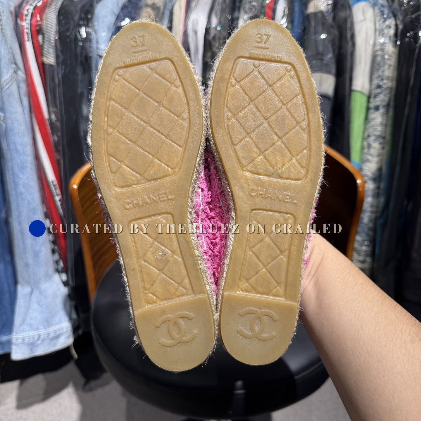 Chanel Chanel Tweed Pink Espadrilles Size US 6 / IT 36 - 9 Thumbnail