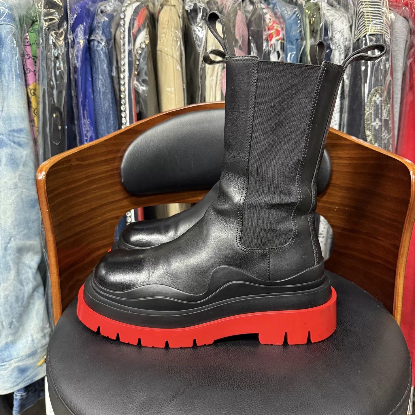 Bottega Veneta Bottega Veneta Red Sole Mid-Calf Boots Size US 5 / IT 35 - 6 Thumbnail