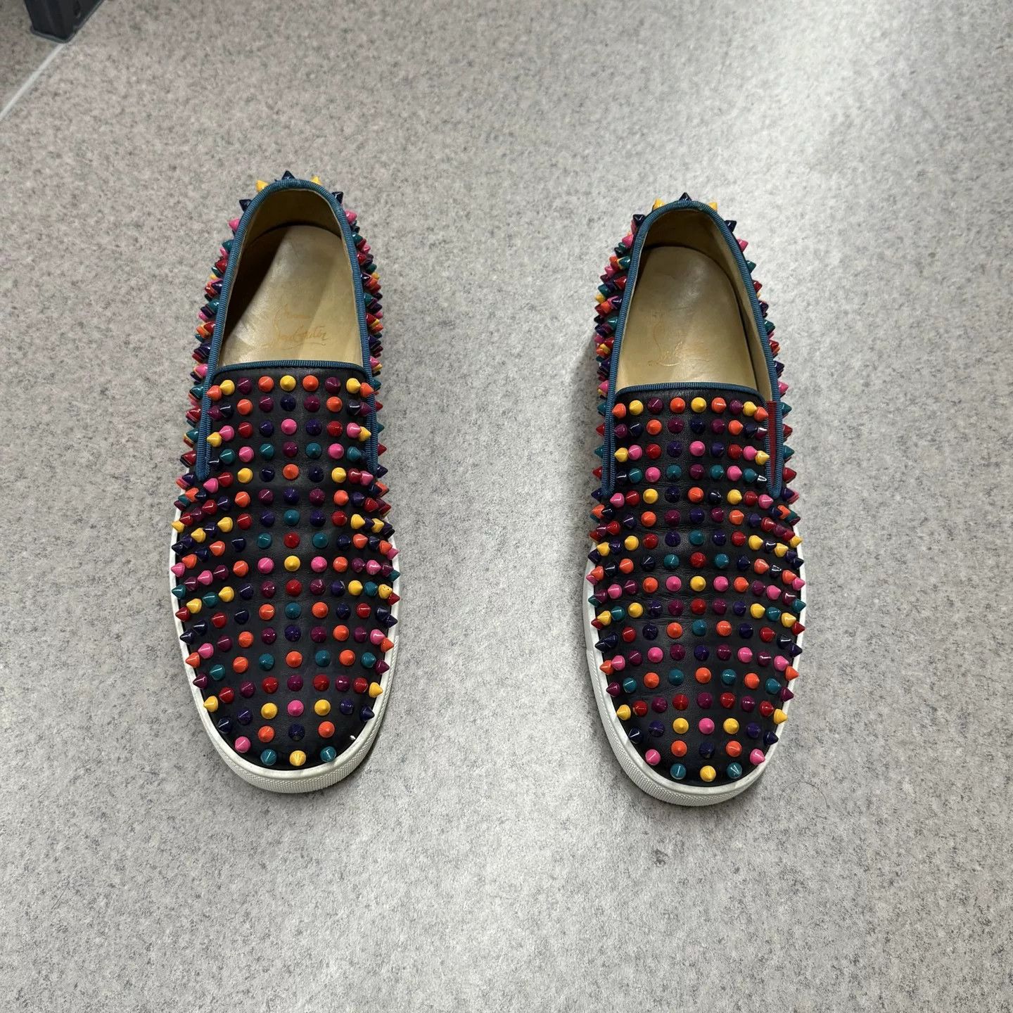 Christian Louboutin Christian Louboutin Rainbow Rivet Red Sole Sneakers Size US 8 / EU 41 - 8 Thumbnail