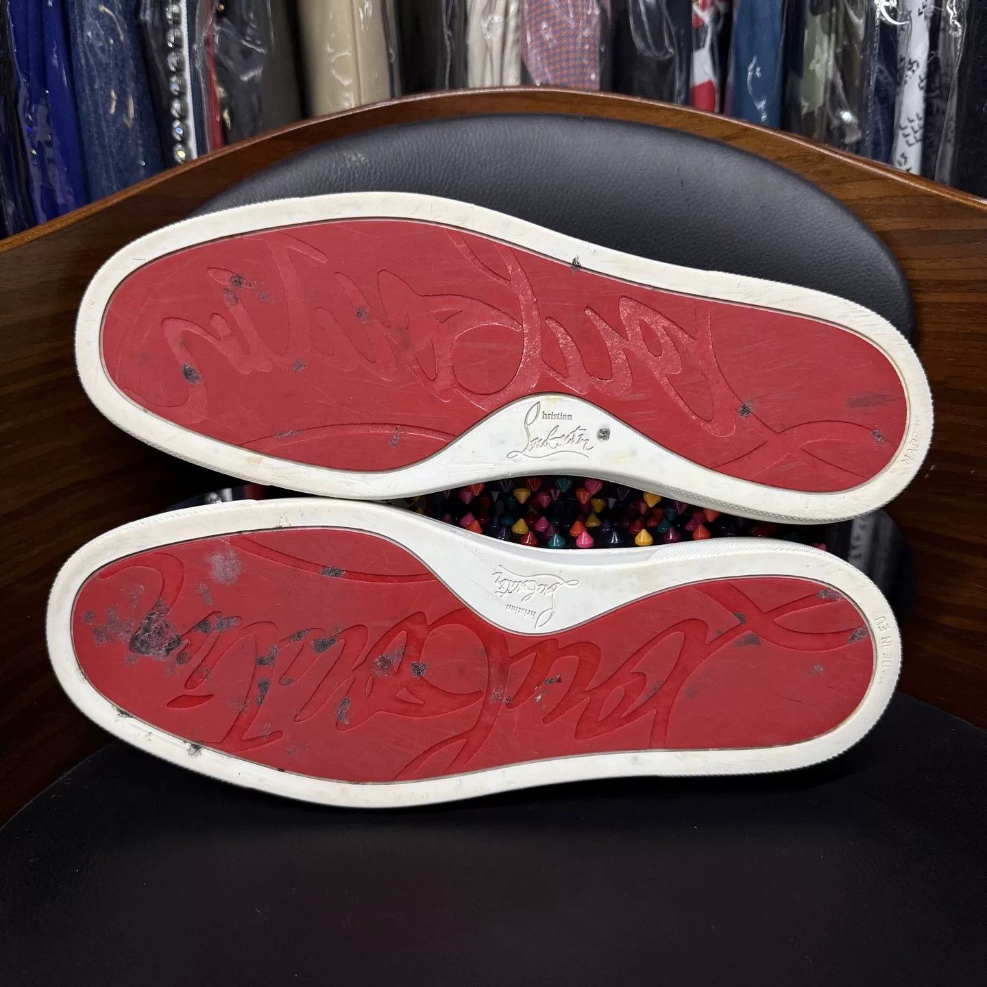 Christian Louboutin Christian Louboutin Rainbow Rivet Red Sole Sneakers Size US 8 / EU 41 - 9 Thumbnail