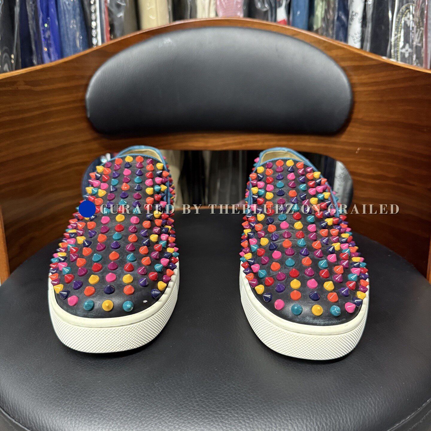 Christian Louboutin Christian Louboutin Rainbow Rivet Red Sole Sneakers Size US 8 / EU 41 - 2 Thumbnail