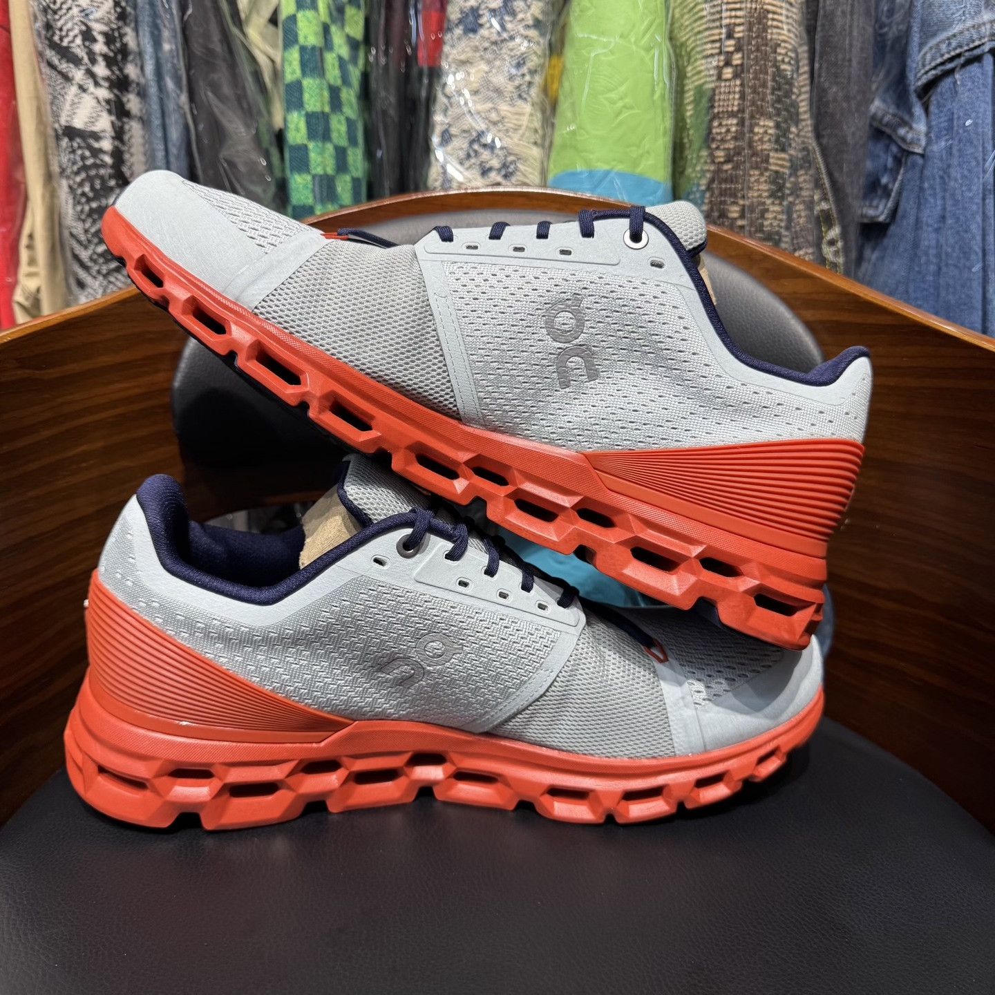 On On Running Gray Orange Shoes Size US 11 / EU 44 - 7 Thumbnail