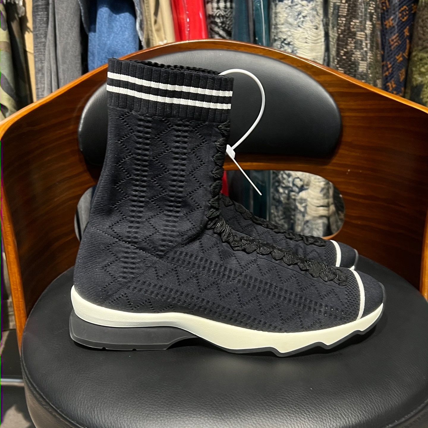 Fendi Fendi Track Fabric High-Top Sneakers Size US 8 / IT 38 - 6 Thumbnail