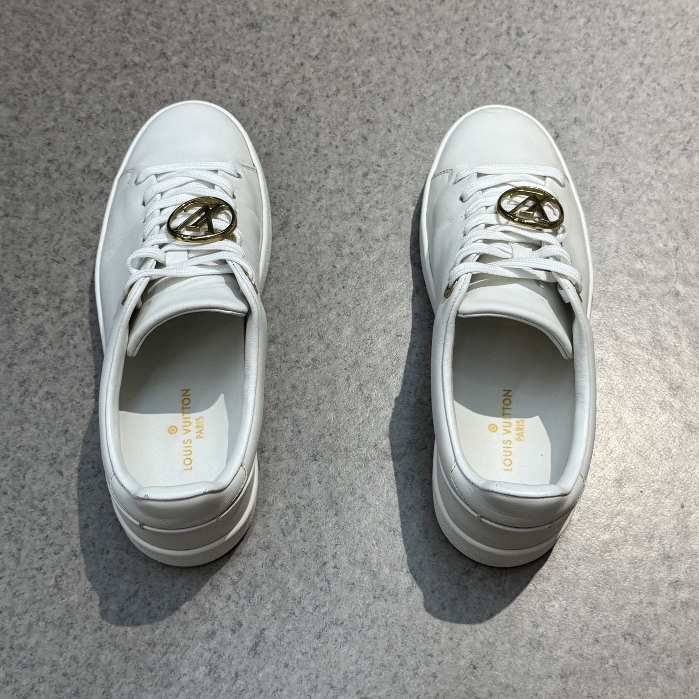 Louis Vuitton LV White Platinum Ring Decor Shoes Size US 4.5 / IT 34.5 - 8 Thumbnail