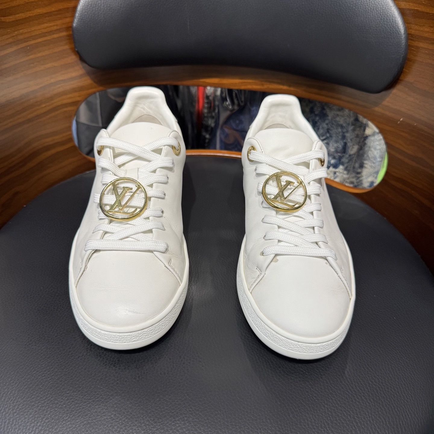 Louis Vuitton LV White Platinum Ring Decor Shoes Size US 4.5 / IT 34.5 - 2 Thumbnail