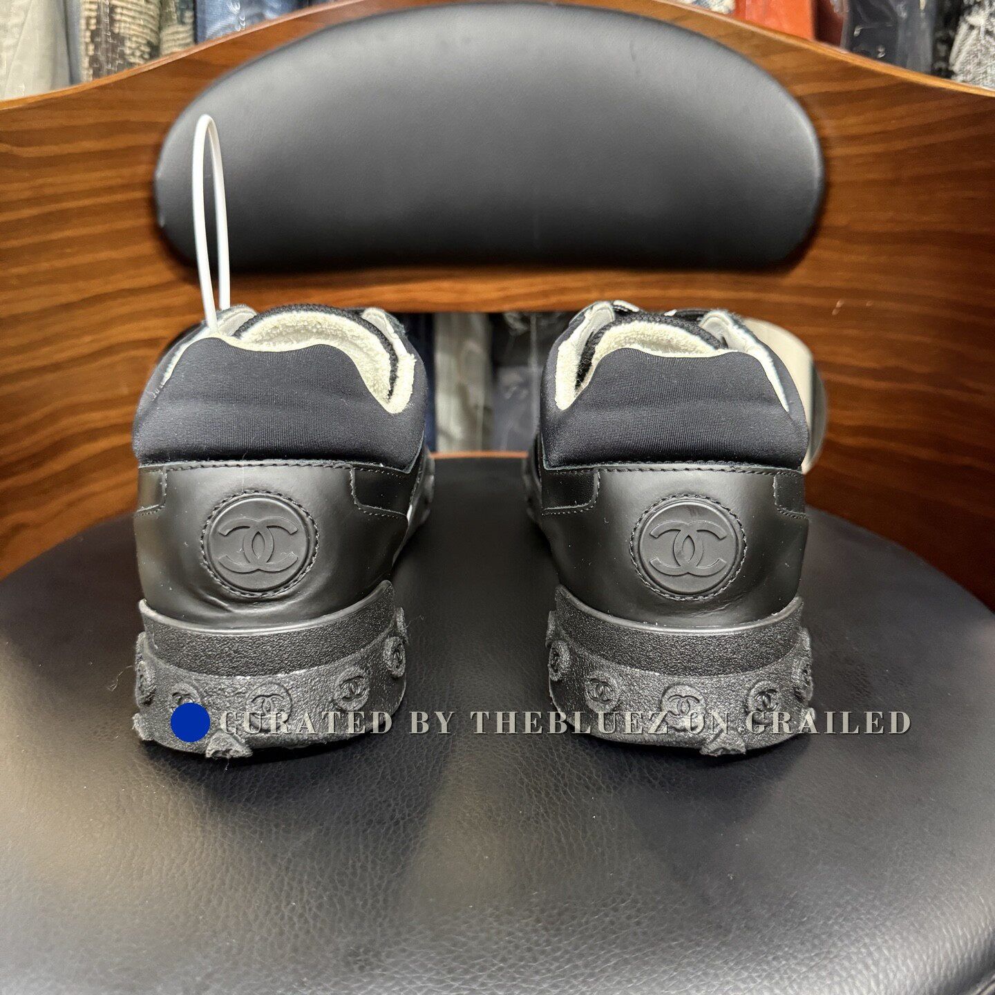 Chanel Chanel Black White Training Sneakers Size US 8 / IT 38 - 3 Thumbnail