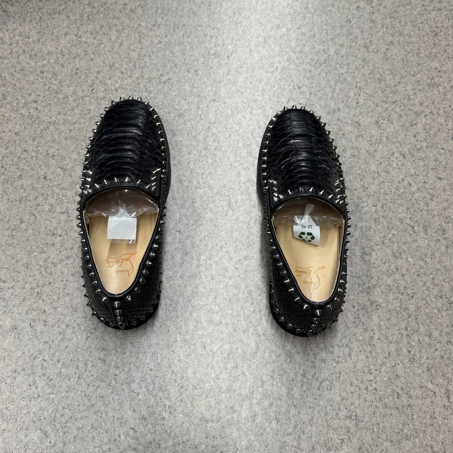 Christian Louboutin Christian Louboutin Black Python Red Sole Slip-On Size US 8 / IT 38 - 8 Thumbnail