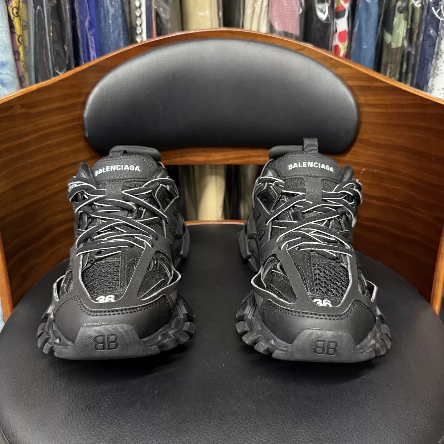 Balenciaga Balenciaga Track Black Black Warrior Size US 5 / IT 35 - 2 Thumbnail