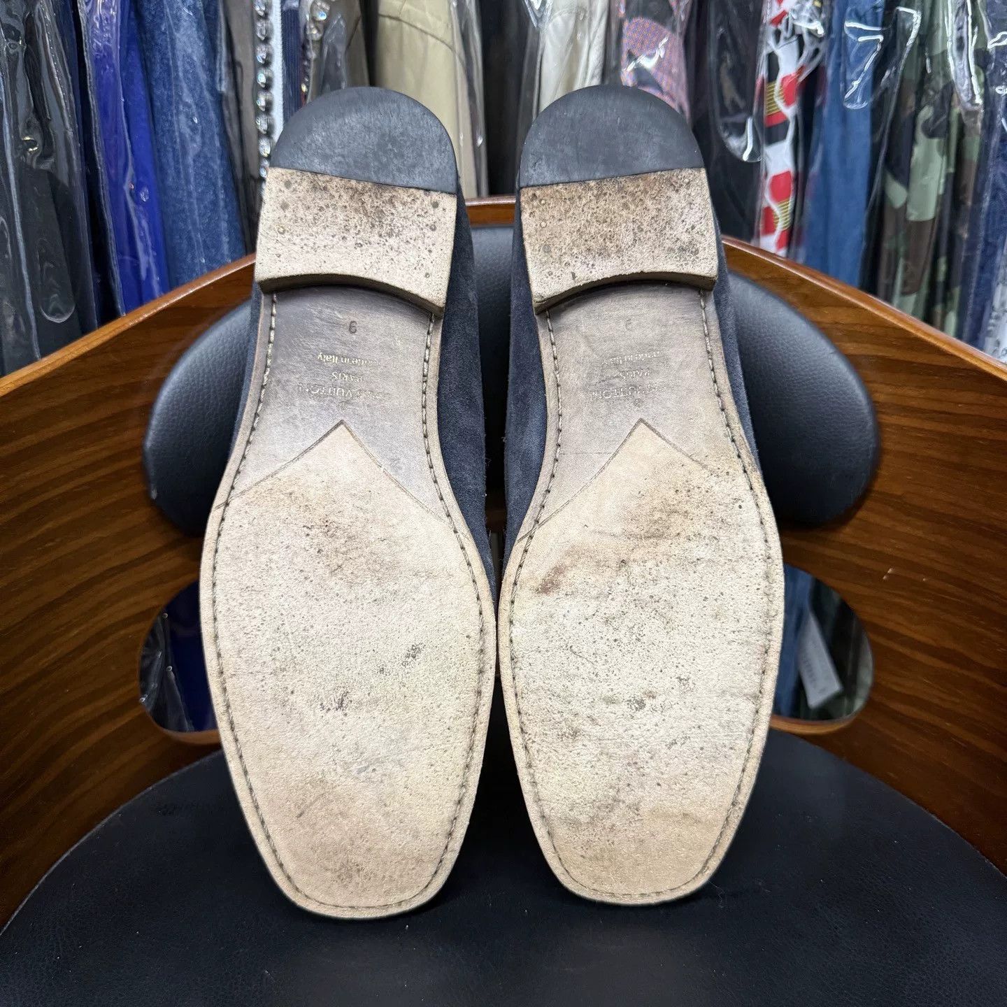 Louis Vuitton Louis Vuitton Suede Blue Loafers Size US 10 / EU 43 - 9 Thumbnail