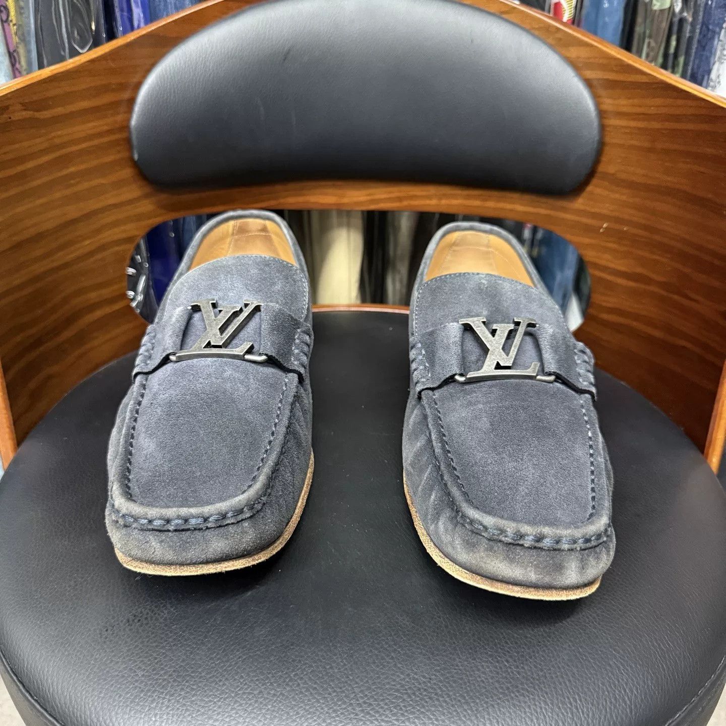 Louis Vuitton Louis Vuitton Suede Blue Loafers Size US 10 / EU 43 - 2 Thumbnail
