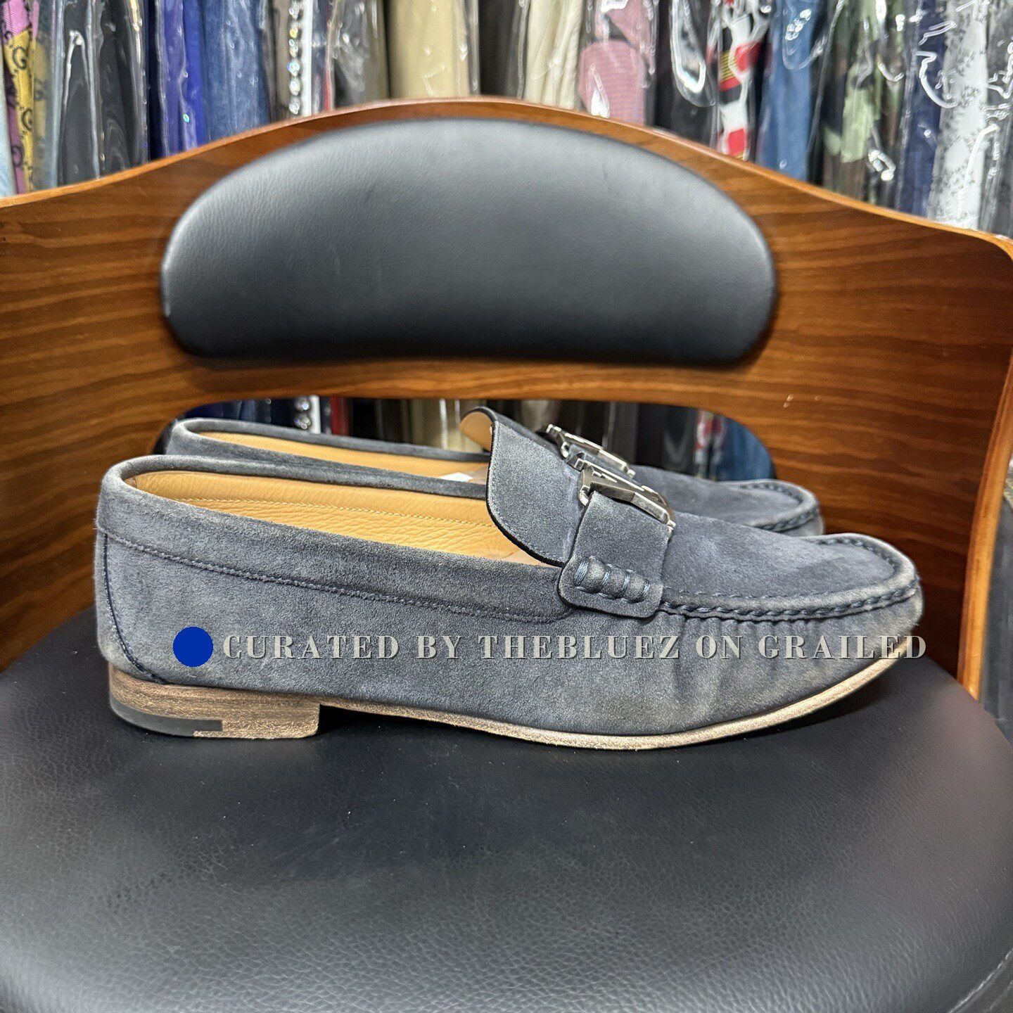 Louis Vuitton Louis Vuitton Suede Blue Loafers Size US 10 / EU 43 - 4 Thumbnail