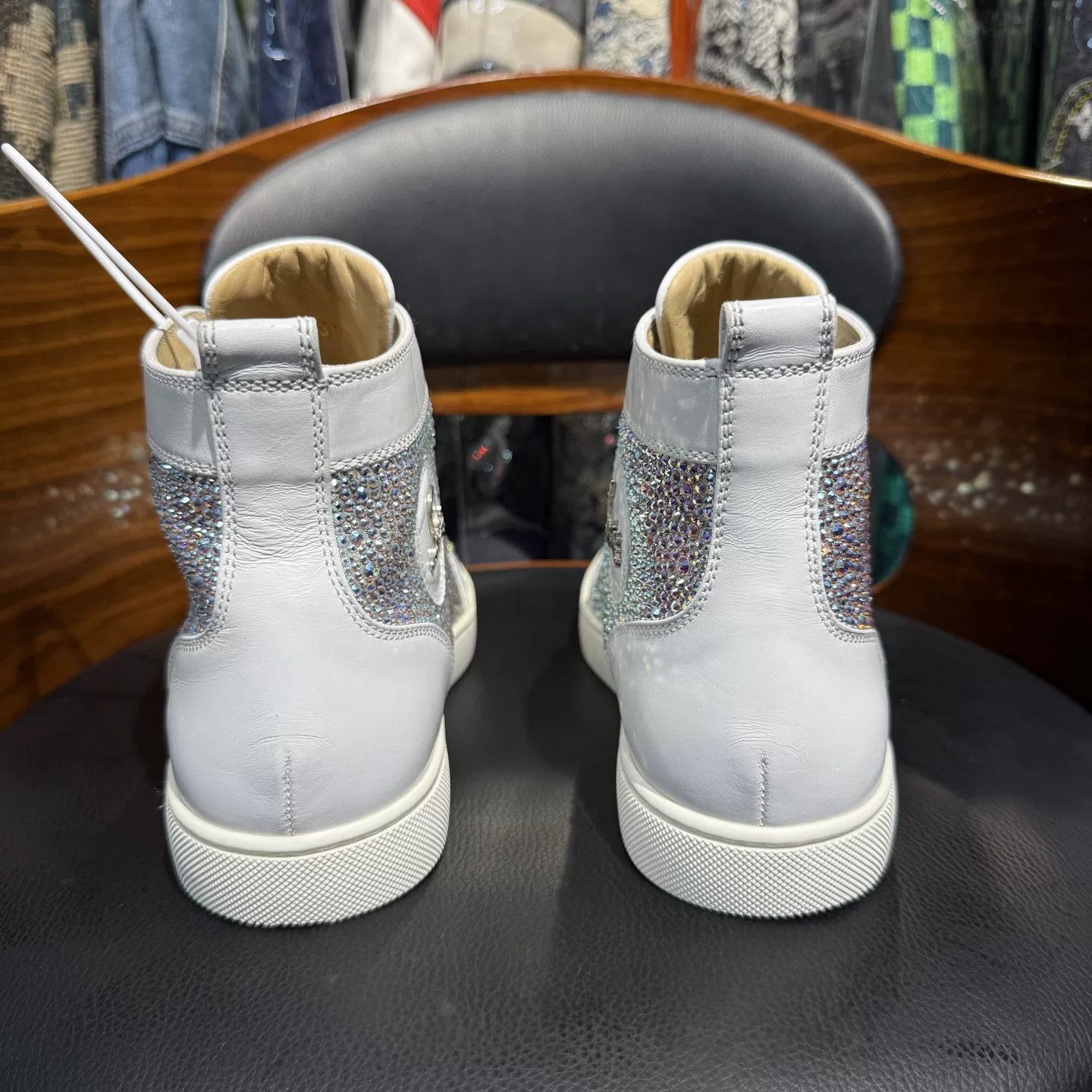 Christian Louboutin Christian Louboutin High-Top Red Sole Sneakers Size US 7 / IT 37 - 3 Thumbnail