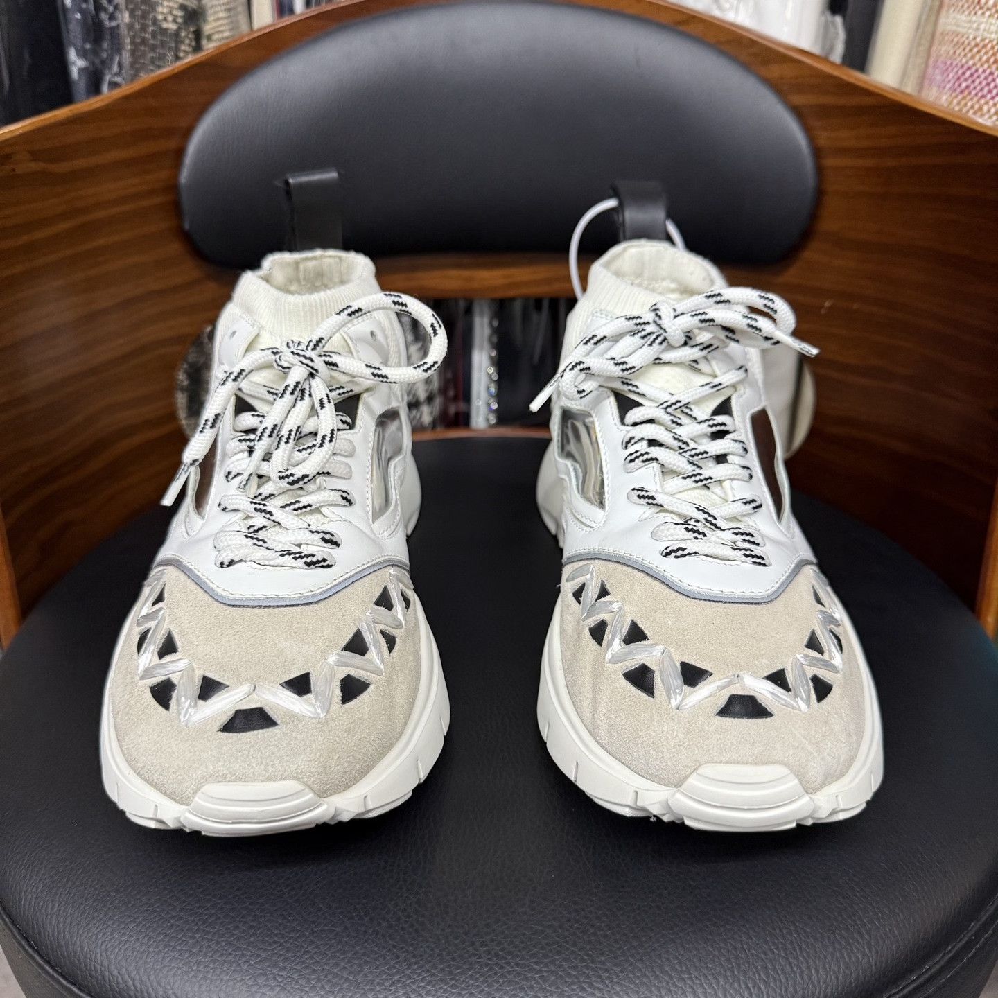 Valentino Valentino Silver White Sneakers Size US 8 / EU 41 - 2 Thumbnail