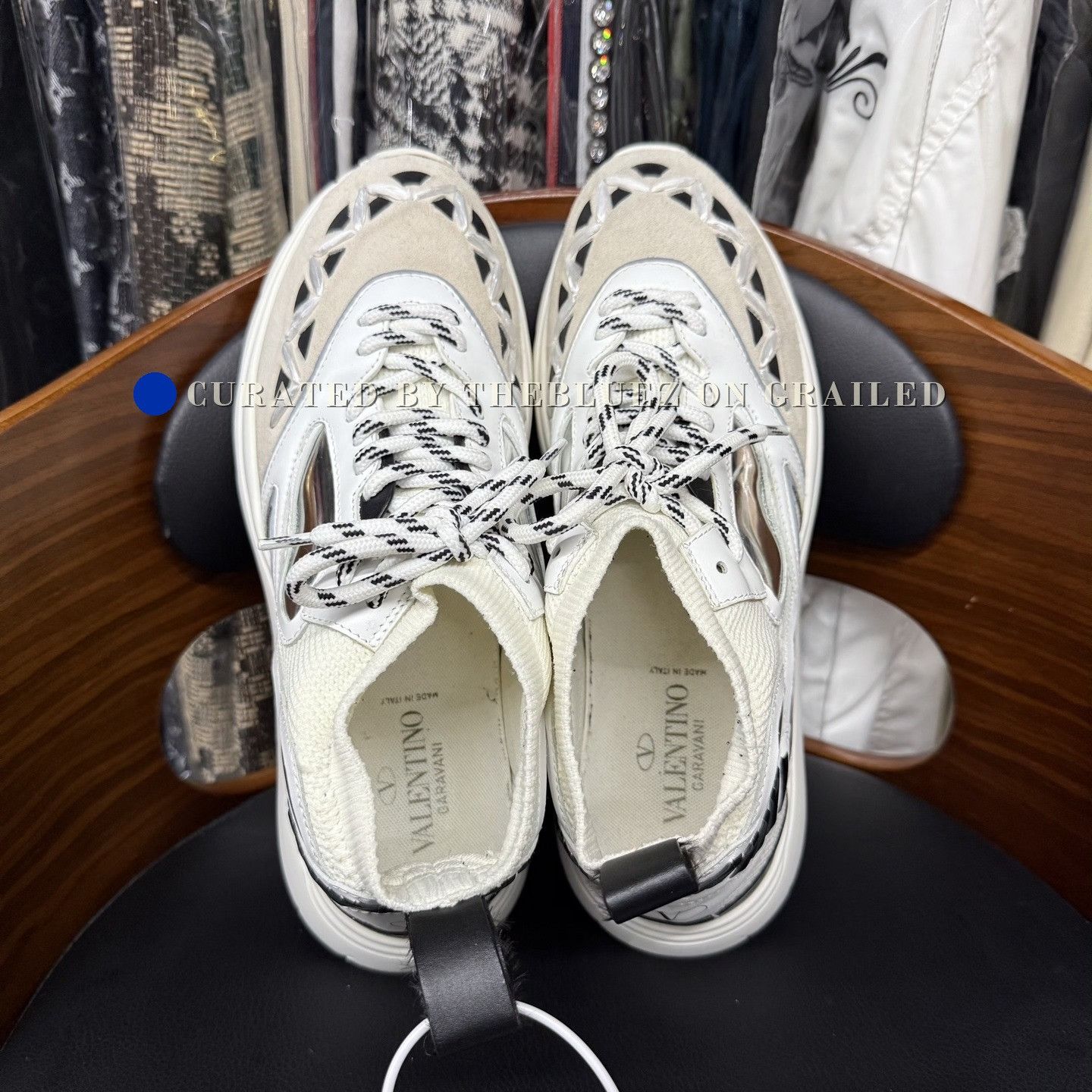 Valentino Valentino Silver White Sneakers Size US 8 / EU 41 - 8 Thumbnail