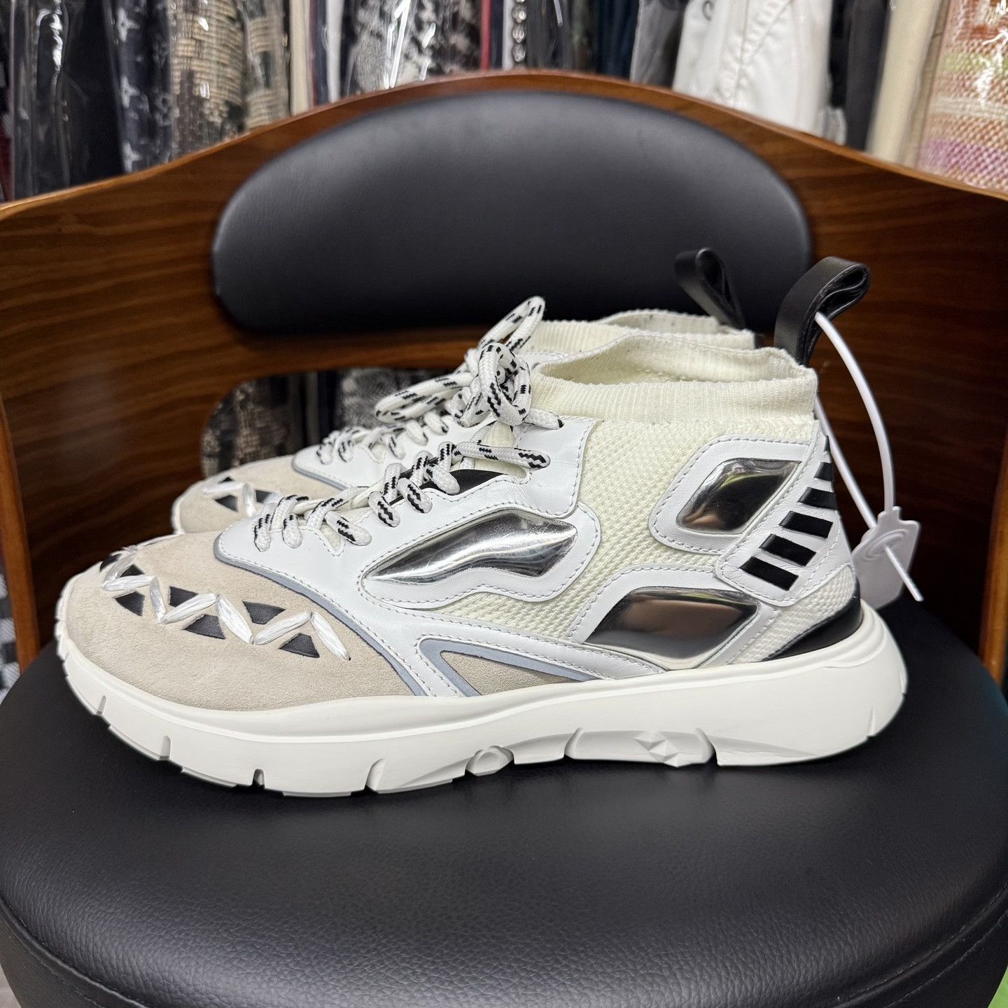 Valentino Valentino Silver White Sneakers Size US 8 / EU 41 - 6 Thumbnail