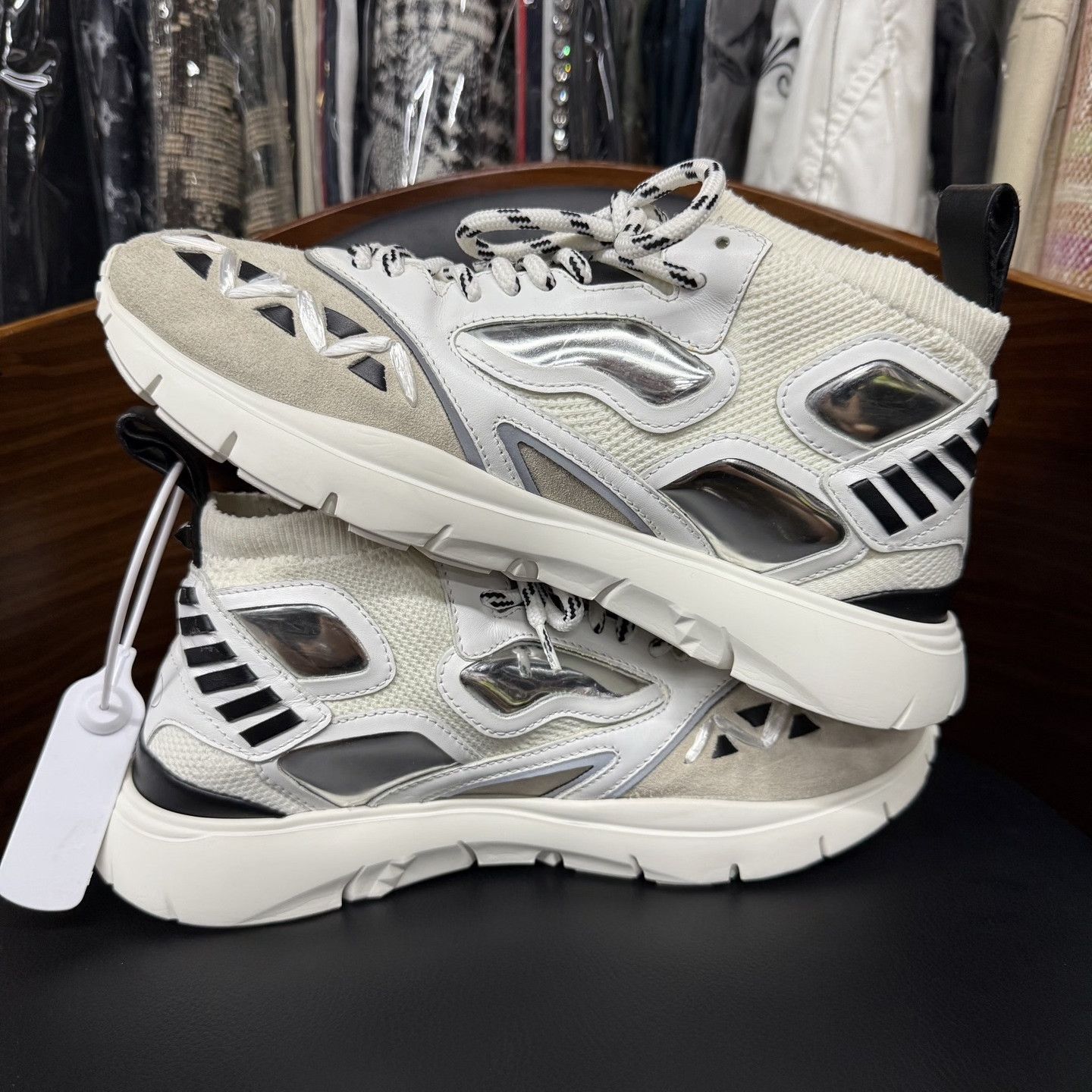 Valentino Valentino Silver White Sneakers Size US 8 / EU 41 - 7 Thumbnail