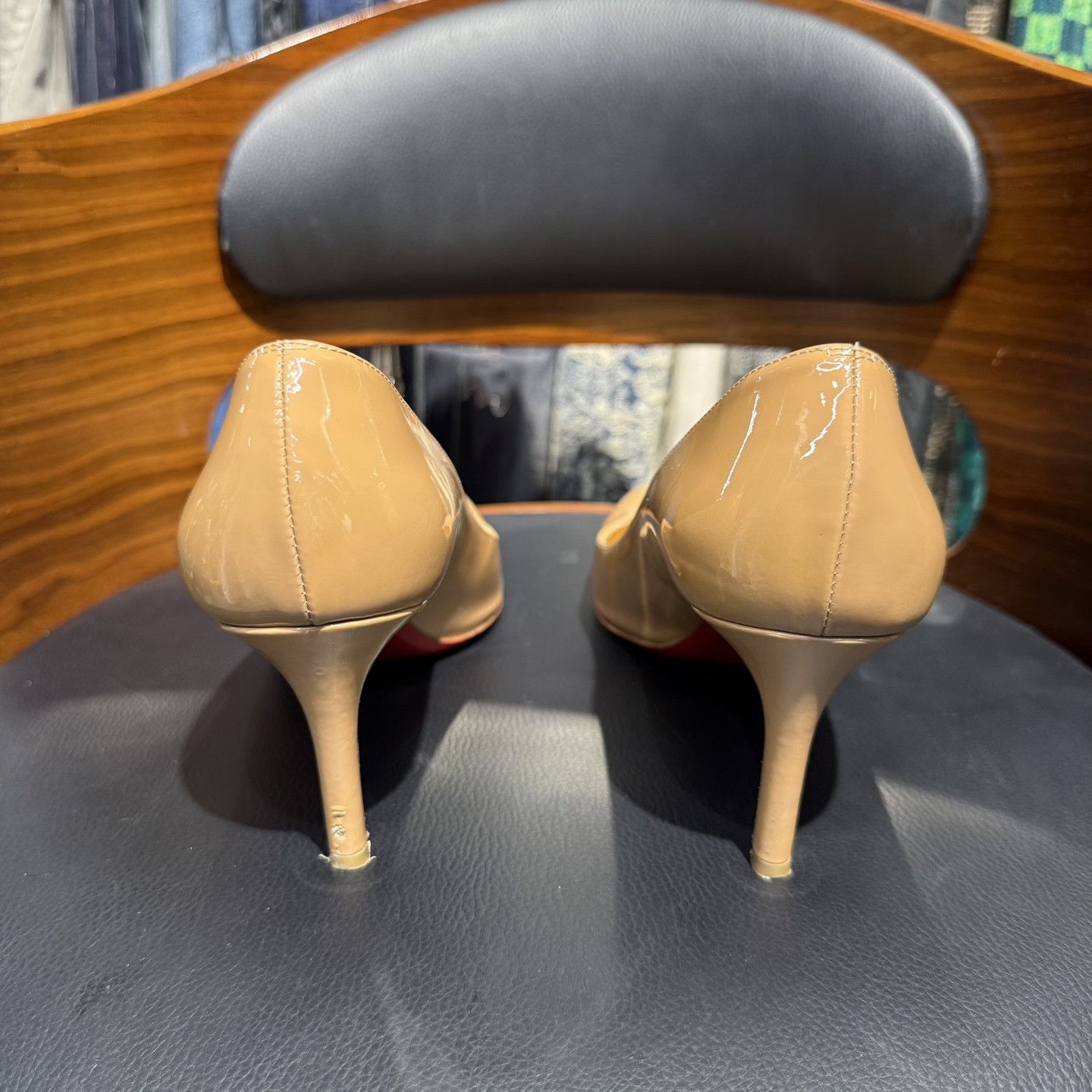 Christian Louboutin CL Nude High Heels Size US 7 / IT 37 - 3 Thumbnail