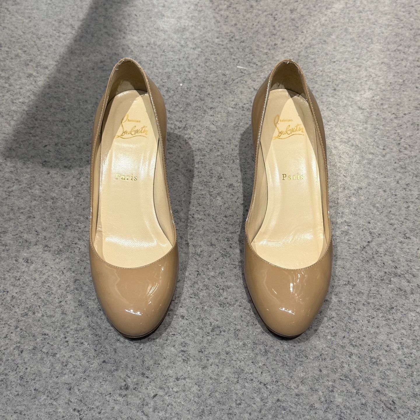Christian Louboutin CL Nude High Heels Size US 7 / IT 37 - 5 Thumbnail
