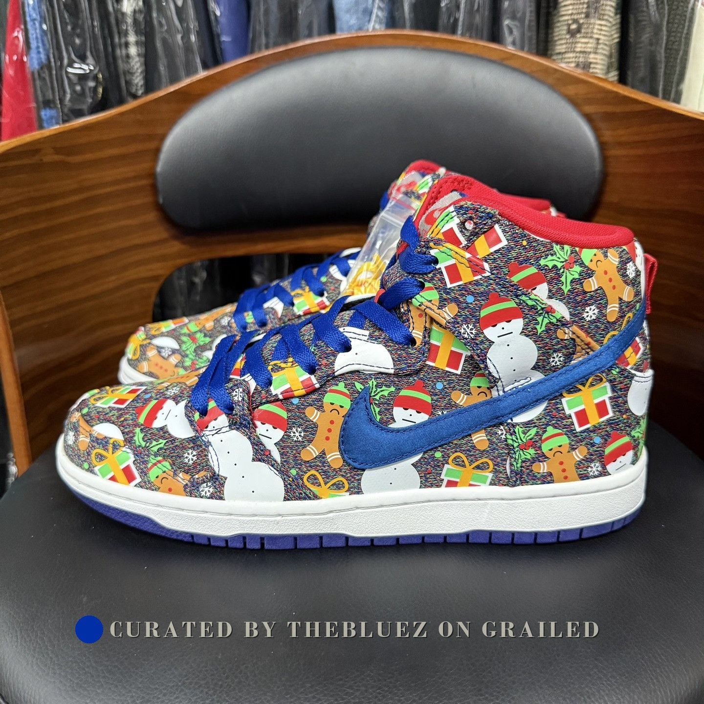 Nike SB Dunk SB High Ugly Sweater Christmas Size US 9.5 / EU 42-43 - 6 Thumbnail