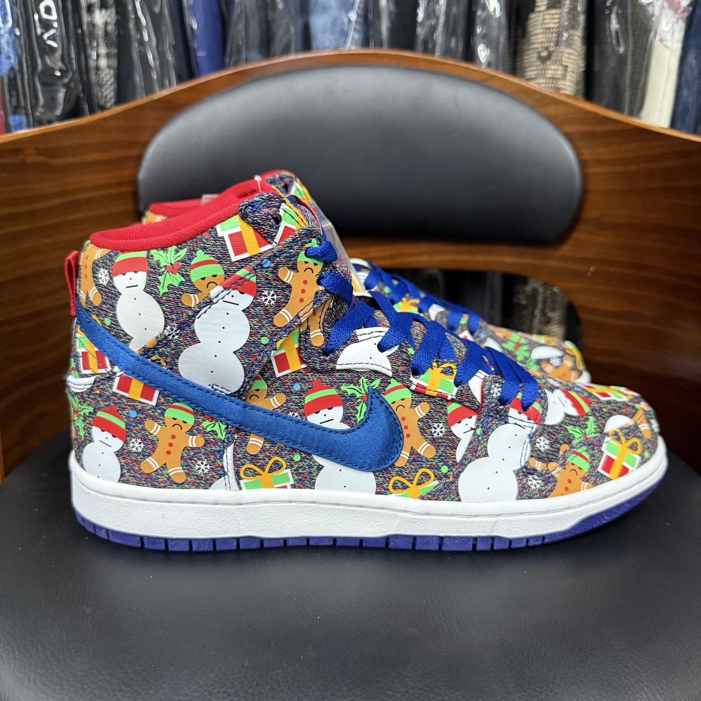Nike SB Dunk SB High Ugly Sweater Christmas Size US 9.5 / EU 42-43 - 4 Thumbnail