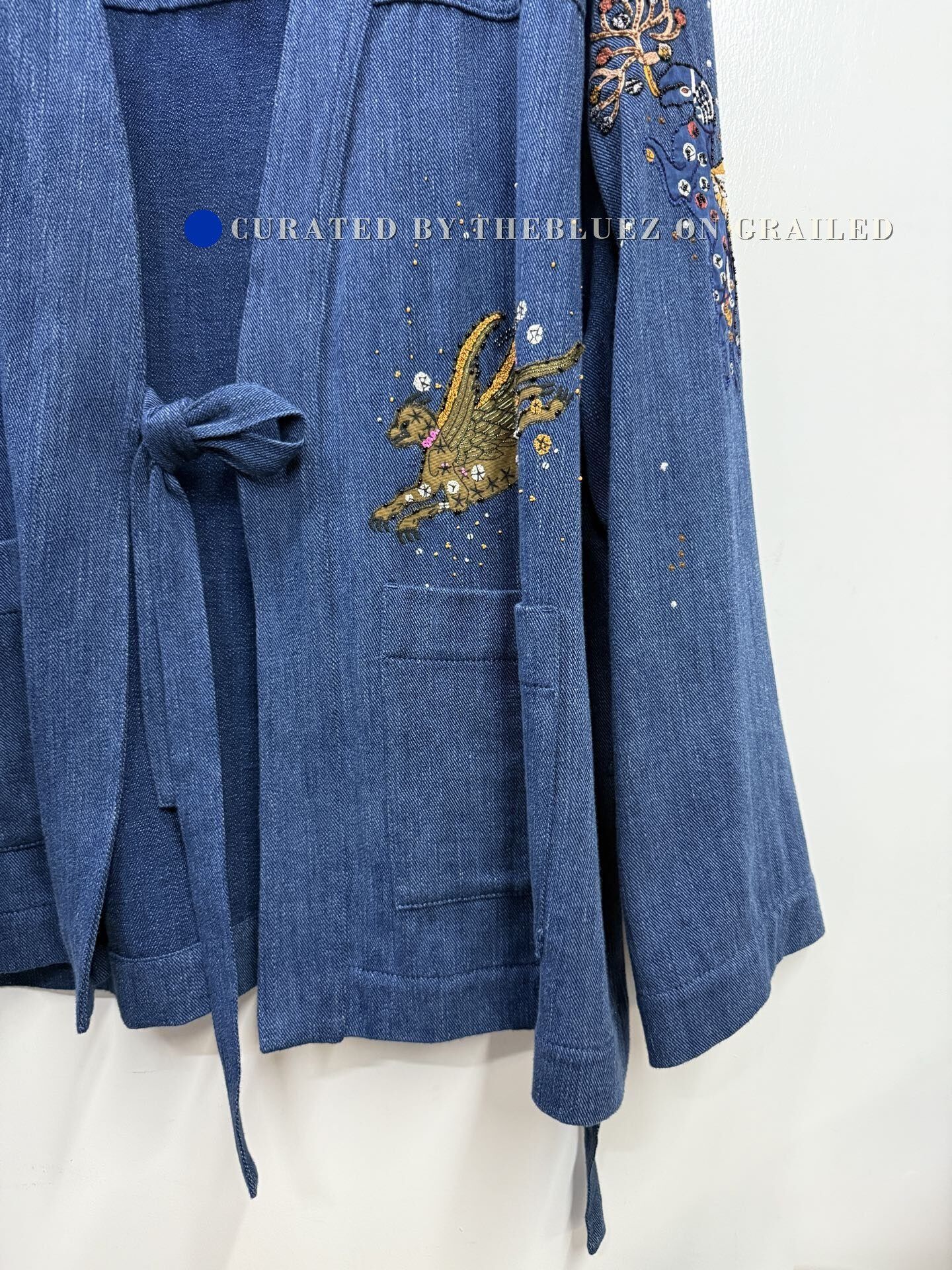Valentino Valentino Runway Heavy Denim Robe Coat Size US M / EU 48-50 / 2 - 3 Thumbnail