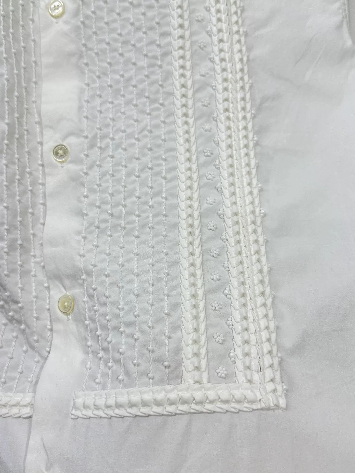Valentino Valentino Micro-bead Embroidered Short-sleeve Shirt Size US M / EU 48-50 / 2 - 3 Thumbnail