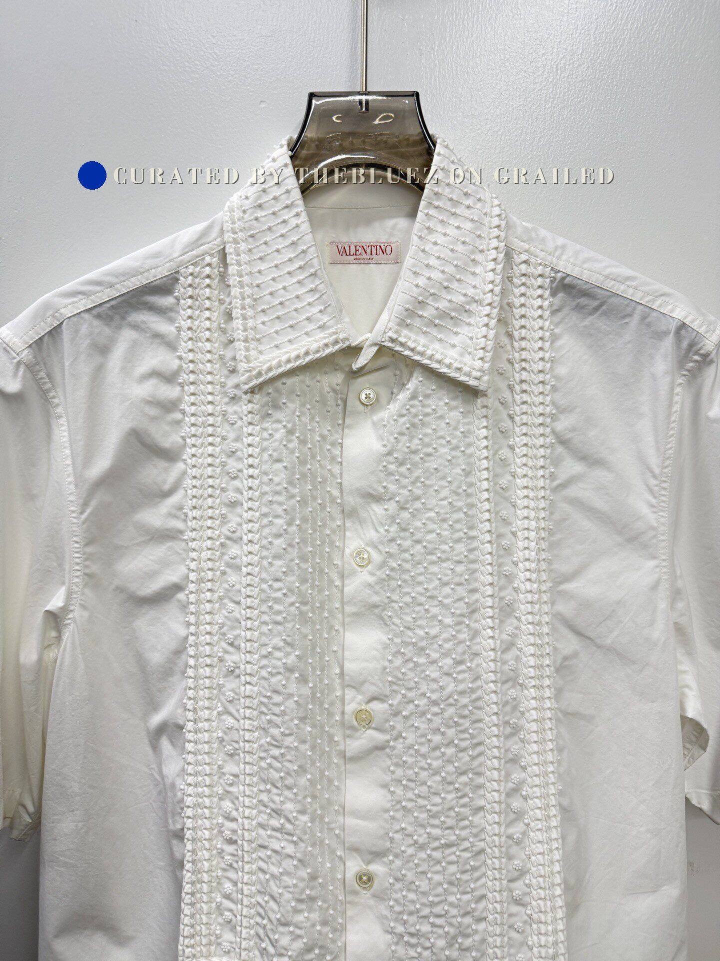 Valentino Valentino Micro-bead Embroidered Short-sleeve Shirt Size US M / EU 48-50 / 2 - 2 Thumbnail
