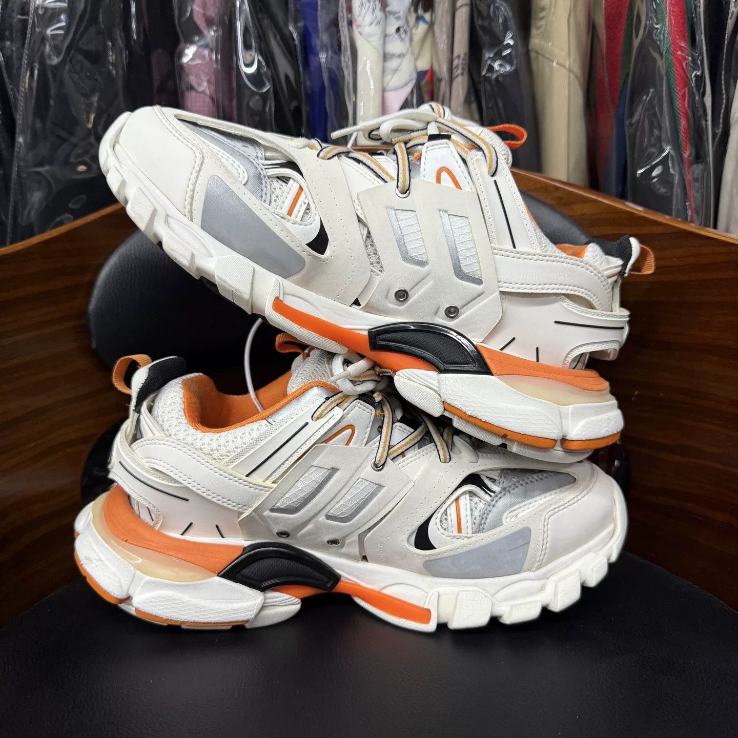 Balenciaga Balenciaga Track White Orange Size US 7 / IT 37 - 7 Thumbnail