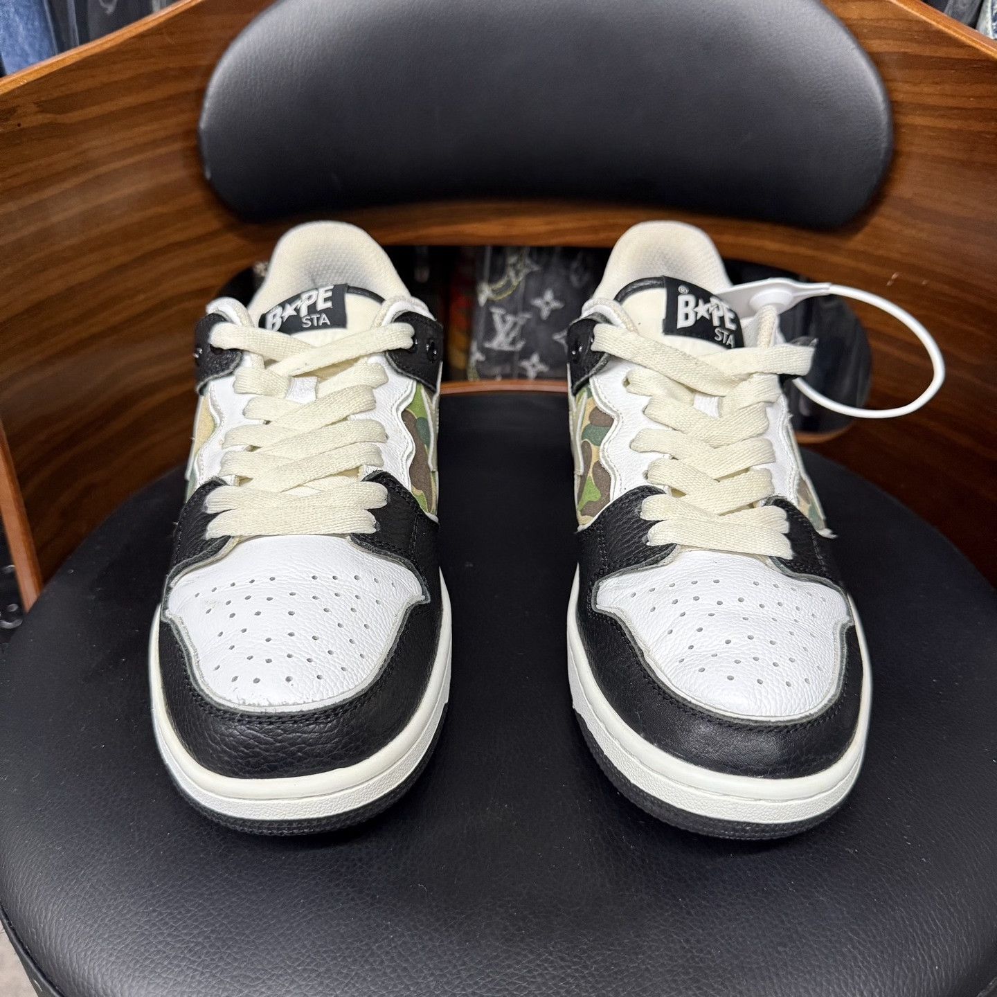 Bape Bapesta SK8 Black White Camo Size US 7 / EU 40 - 2 Thumbnail
