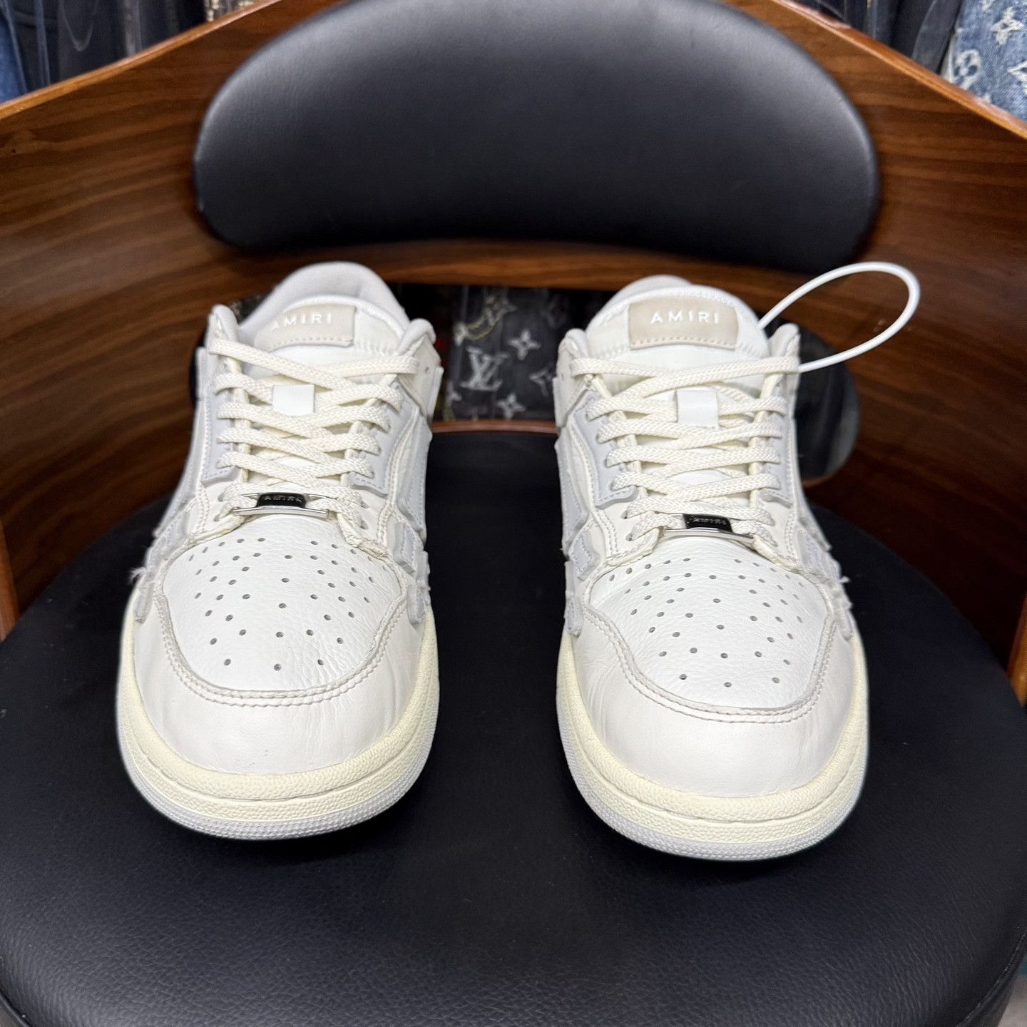 Amiri Amiri Gray White Distressed Sneakers Size US 10 / EU 43 - 2 Thumbnail