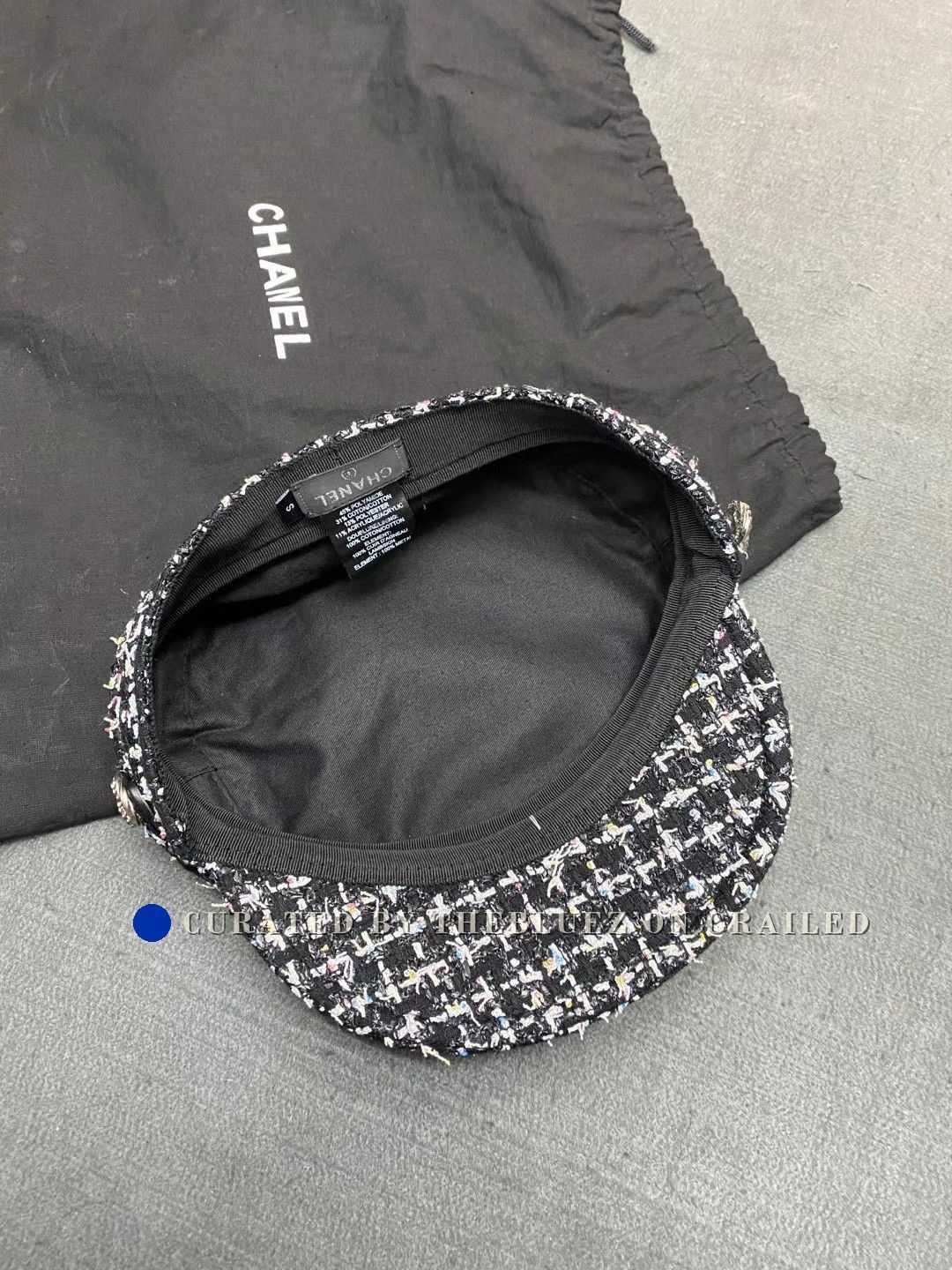 Chanel Chanel Tweed Beret Size ONE SIZE - 3 Thumbnail