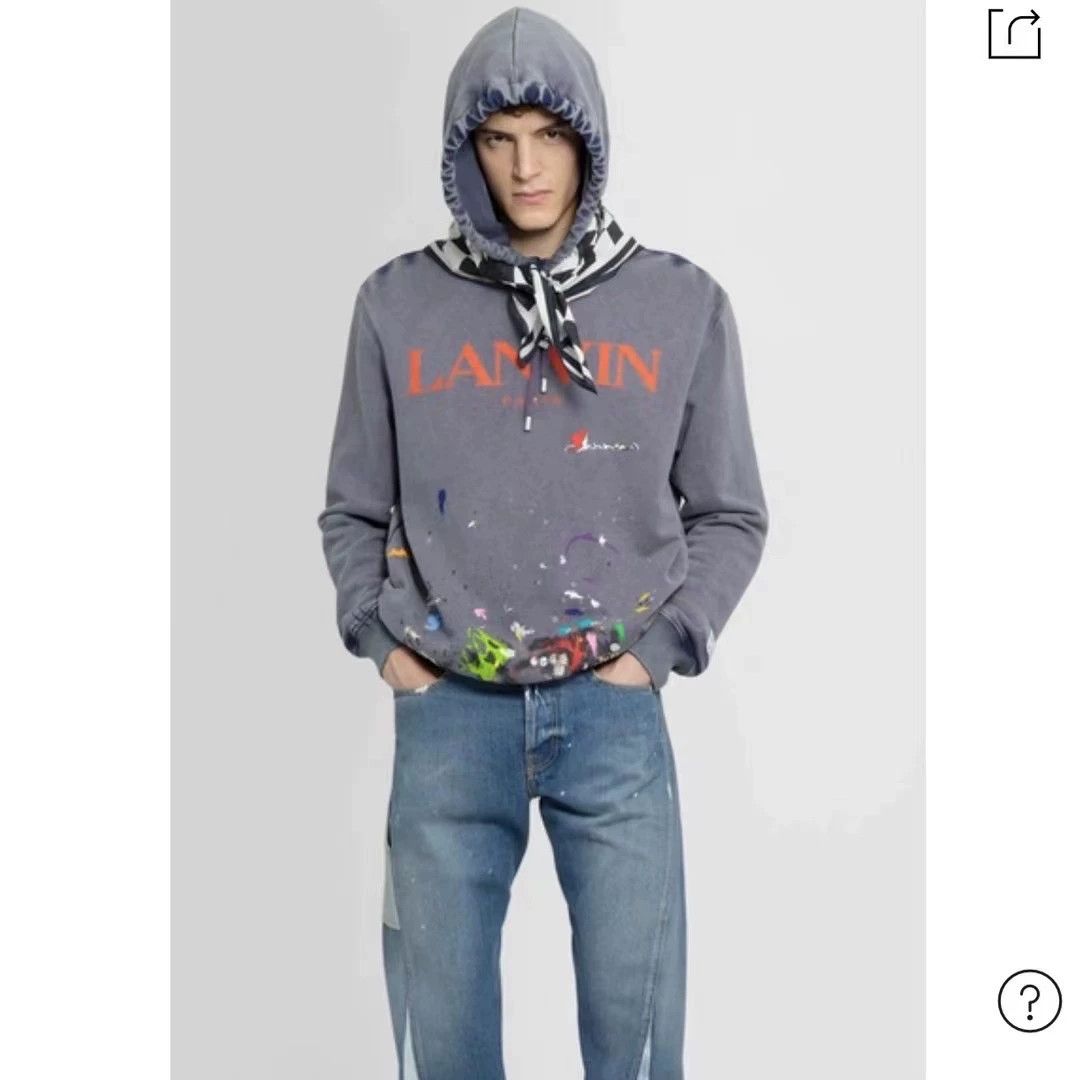 Lanvin Lanvin x Gallery Dept Splatter Logo Hoodie Size US S / EU 44-46 / 1 - 6 Thumbnail