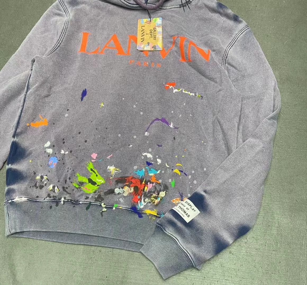 Lanvin Lanvin x Gallery Dept Splatter Logo Hoodie Size US S / EU 44-46 / 1 - 4 Thumbnail