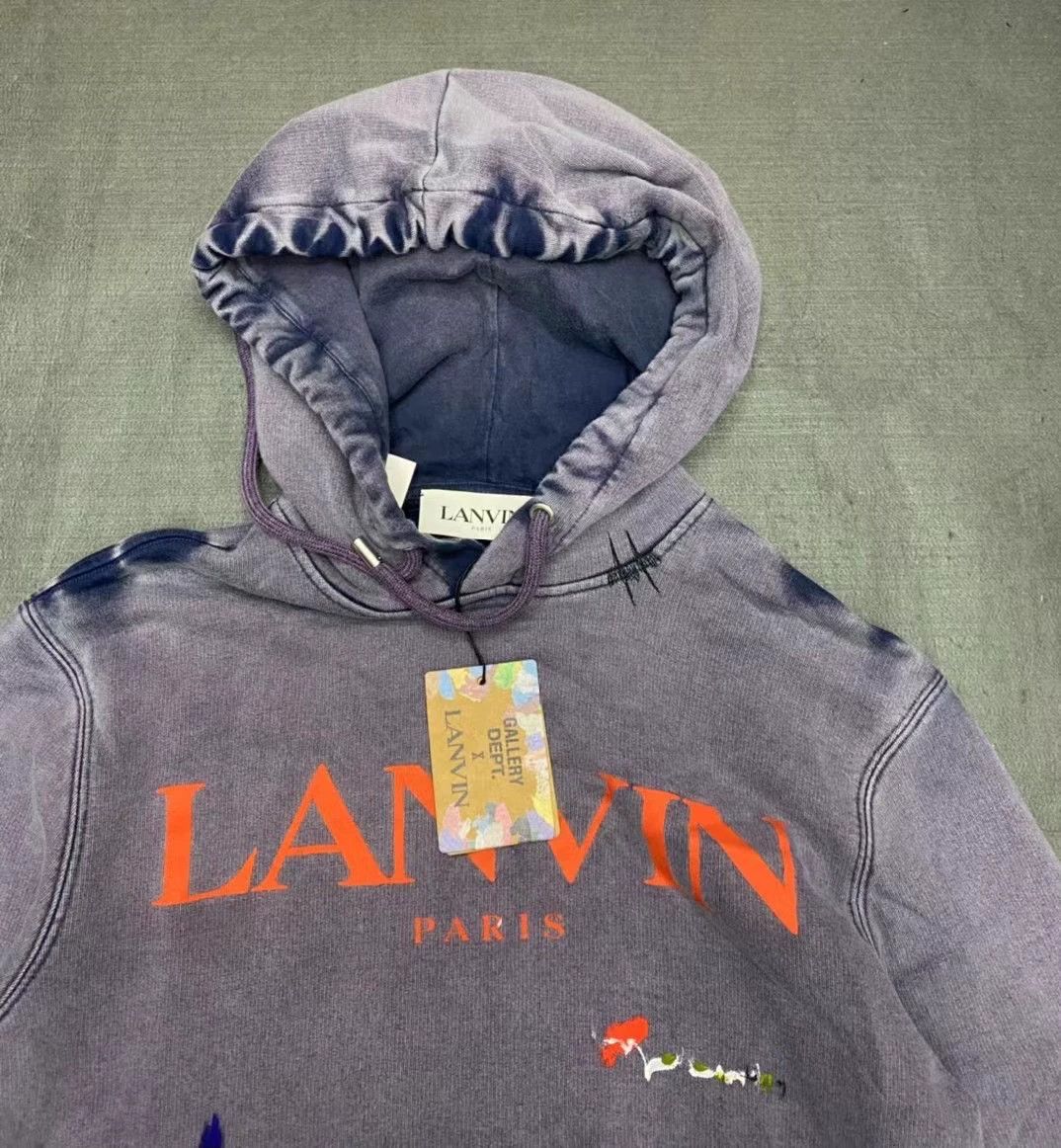 Lanvin Lanvin x Gallery Dept Splatter Logo Hoodie Size US S / EU 44-46 / 1 - 3 Thumbnail