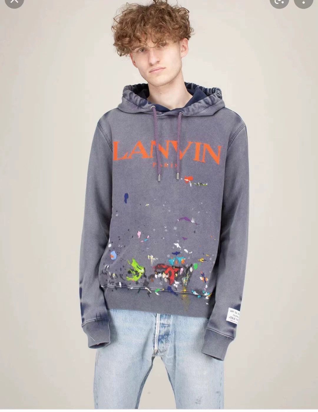 Lanvin Lanvin x Gallery Dept Splatter Logo Hoodie Size US S / EU 44-46 / 1 - 7 Thumbnail