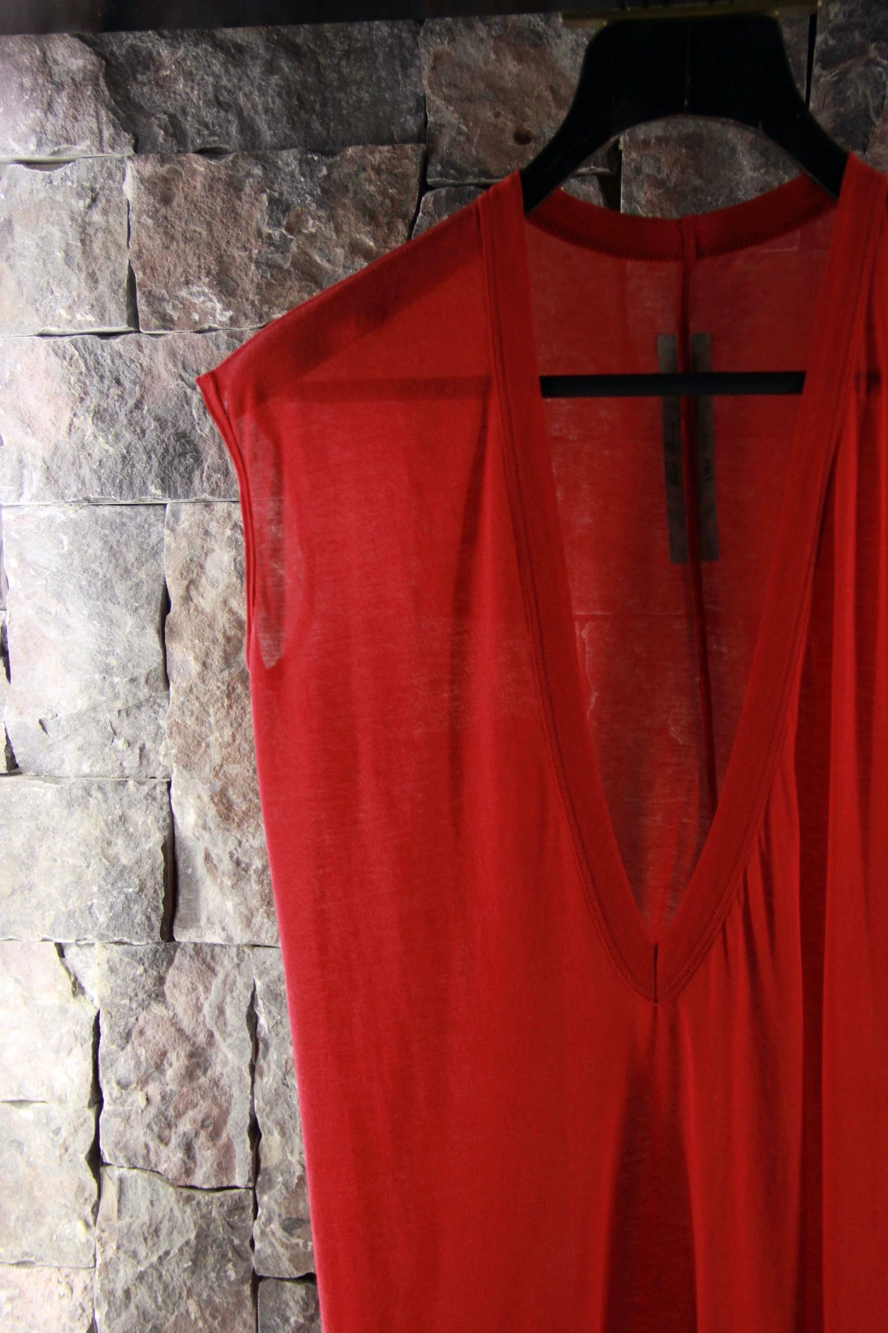 Rick Owens Rick Owens Red Tank Top Men l Size US L / EU 52-54 / 3 - 4 Thumbnail