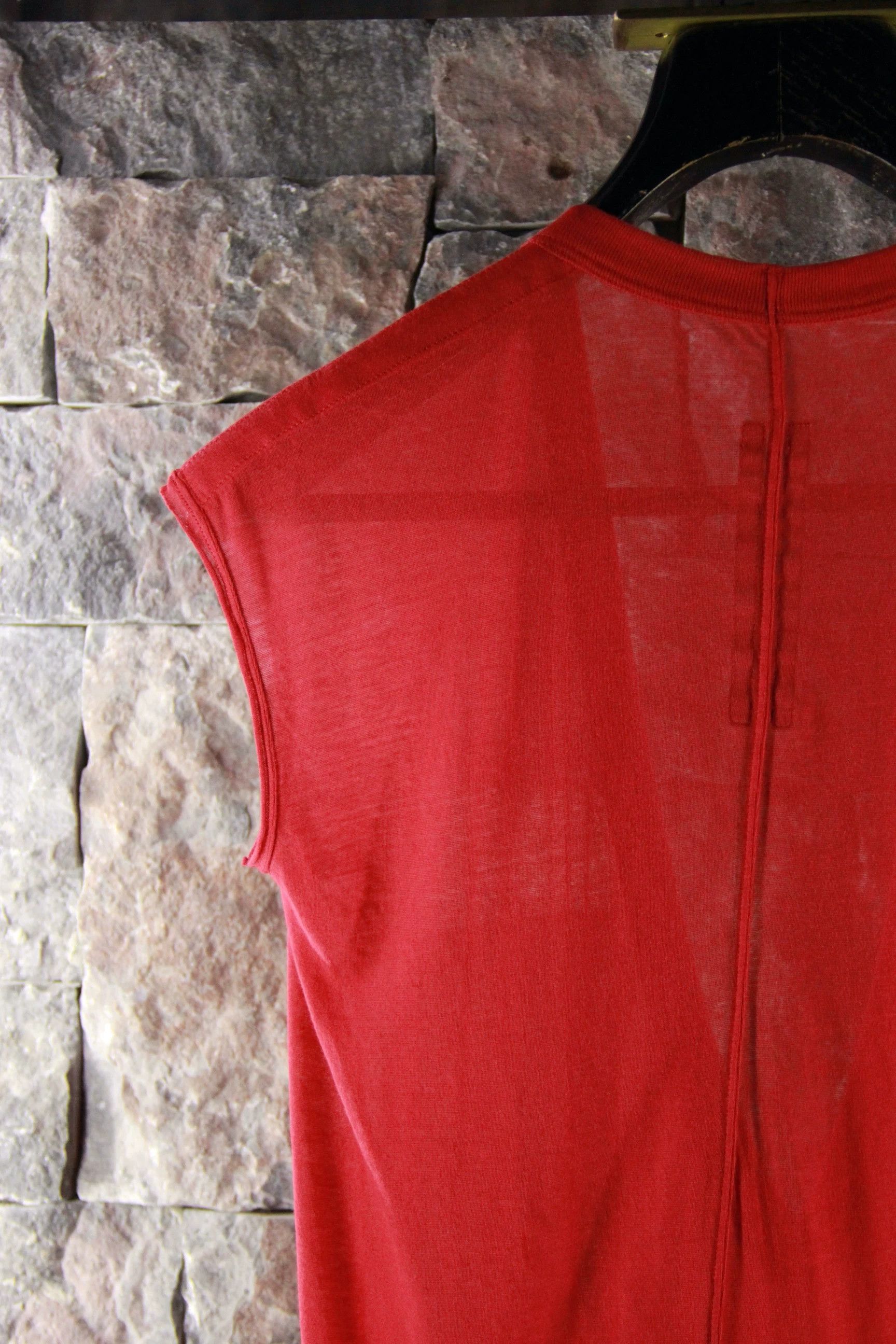 Rick Owens Rick Owens Red Tank Top Men l Size US L / EU 52-54 / 3 - 5 Thumbnail
